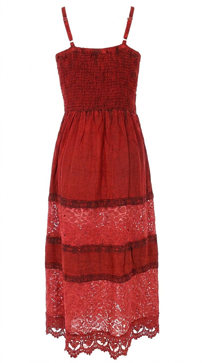 Guru-Shop Midikleid Besticktes Boho Sommerkleid, langes besticktes.. alternative Bekleidung – Bild 3 von 5