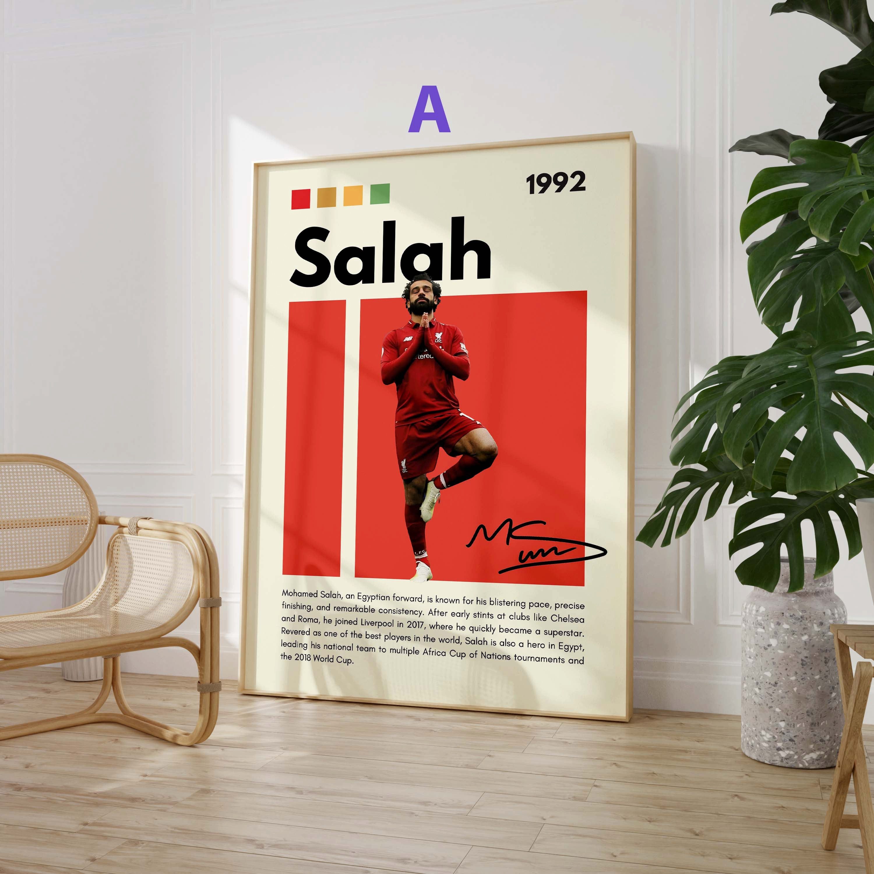 JUSTGOODMOOD Poster Fußball Stars Salah Marquinhos De Bruyne Son Bellingham Lewandowski Sp, B (1 St)