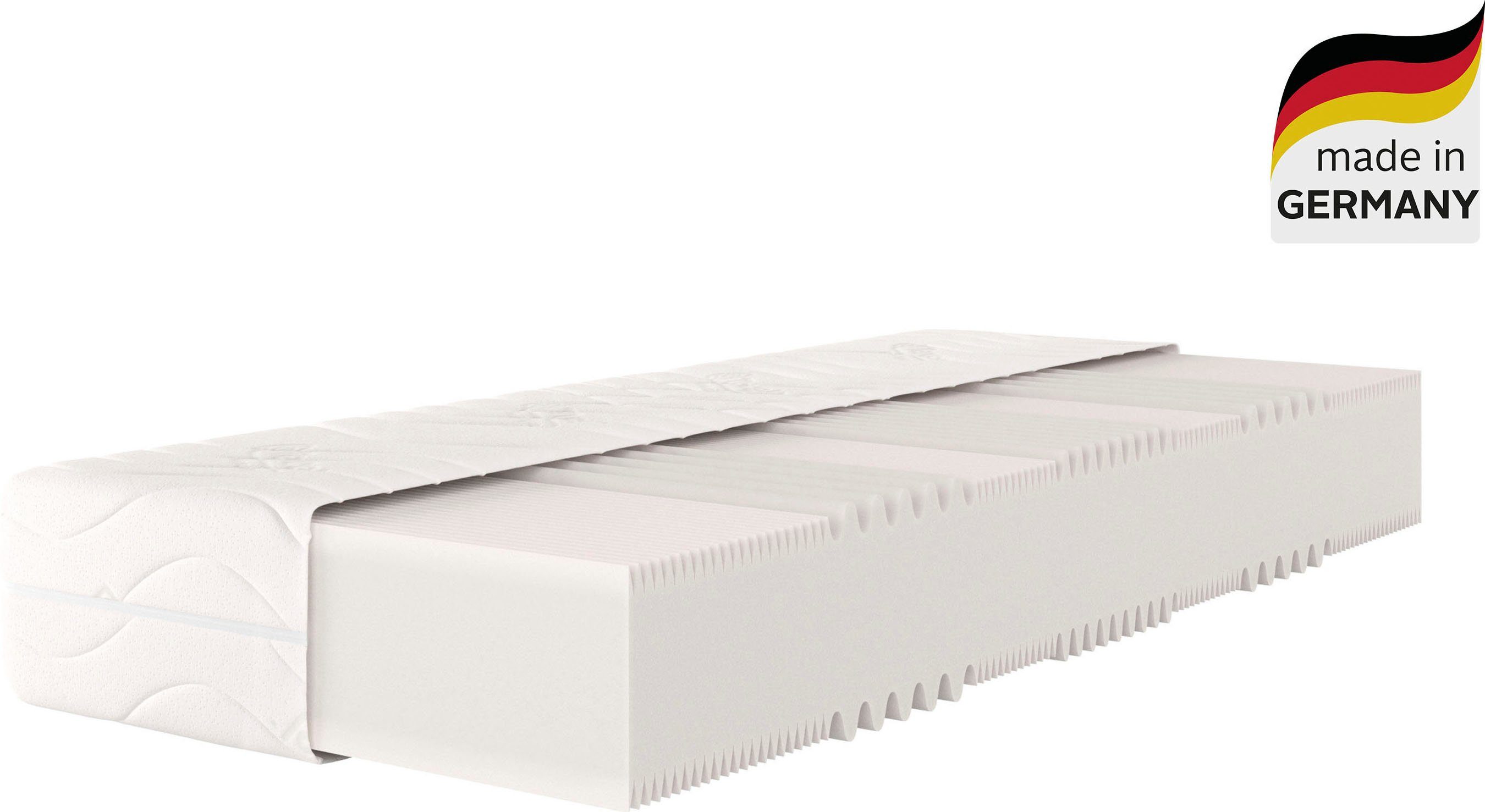 Komfortschaummatratze Essentials XXL, 7 Zonen Matratze 90x200, 140x200 cm & weitere Größen, Älgdröm, 26 cm hoch, XXL Höhe, flexibler HG bis 140 kg, ergonomisch, atmungsaktiv