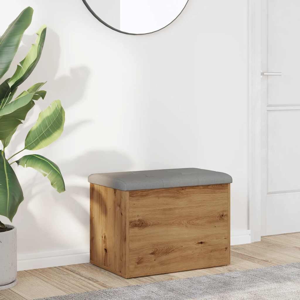 vidaXL Sitzbank 62 x 42 x 45 cm Sitzbank mit Stauraum Artisan-Eiche 62x42x45 cm Spanpl