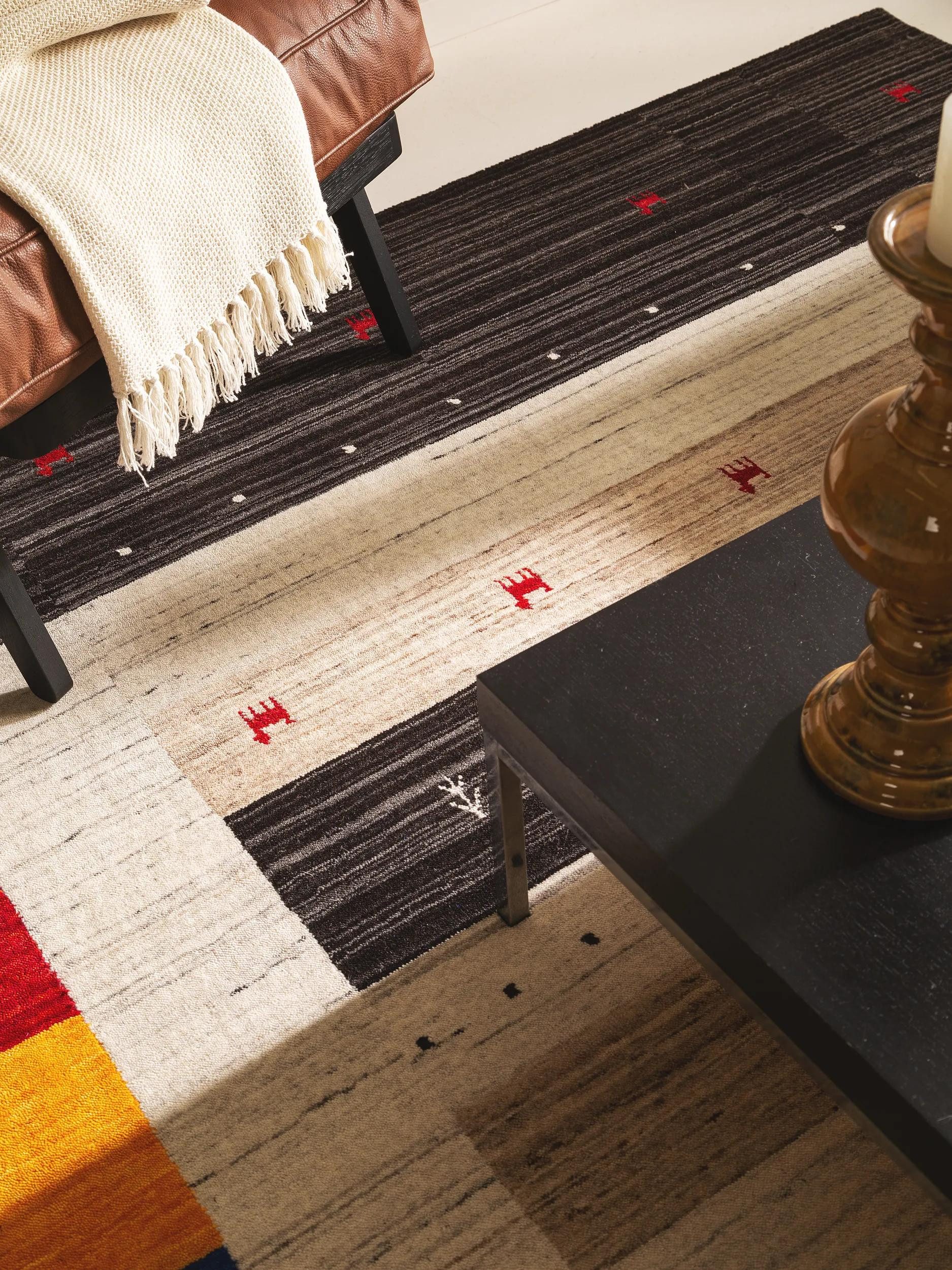 benuta Wollteppich Jamal, rechteckig, Höhe: 6 mm, Wolle, Teppich Wohnzimmer, Schlafzimmer, Esszimmer, Flur, Hygge