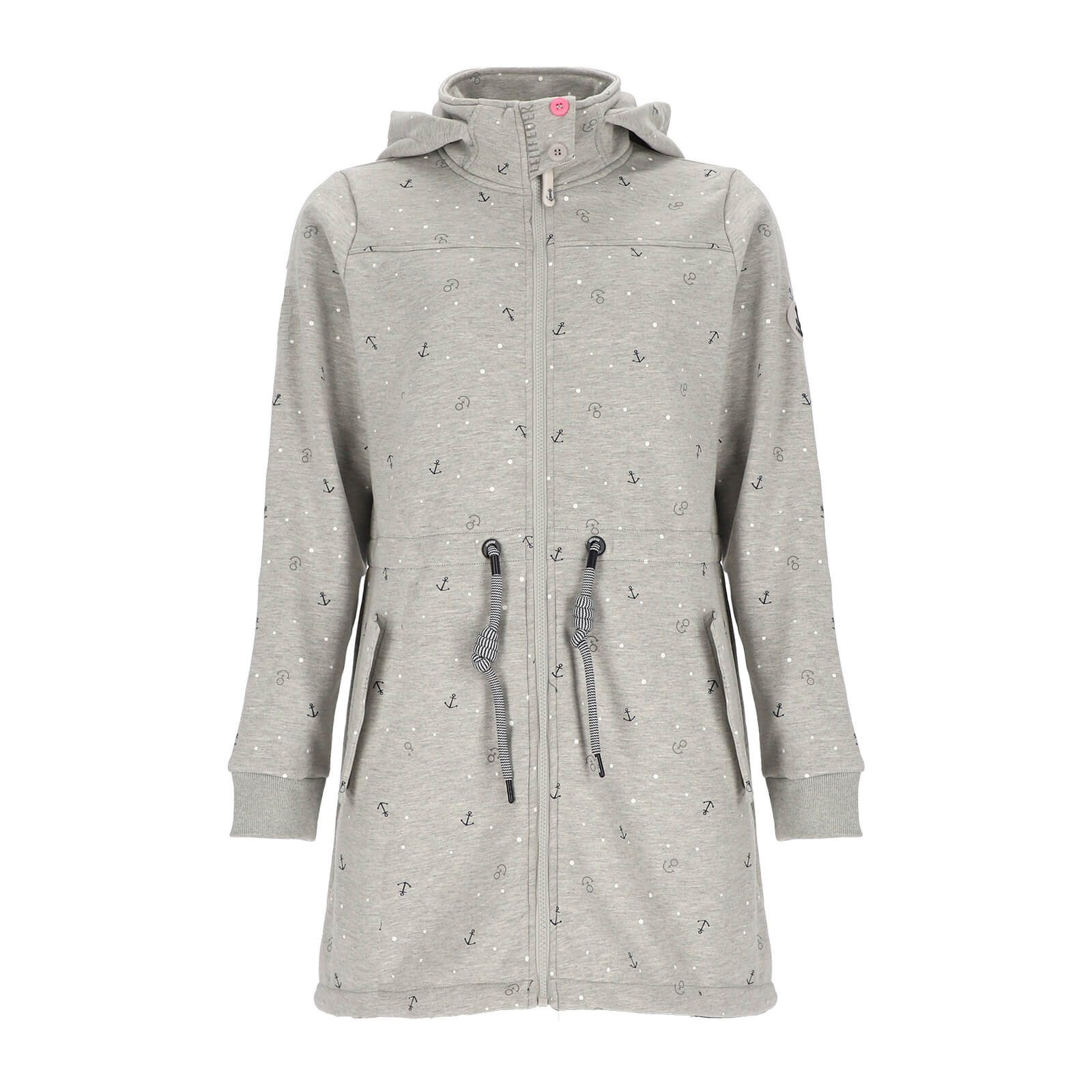 Leitfeuer Wintermantel Damen Fleecemantel mit Allover-Print und Polarfleece günstig online kaufen