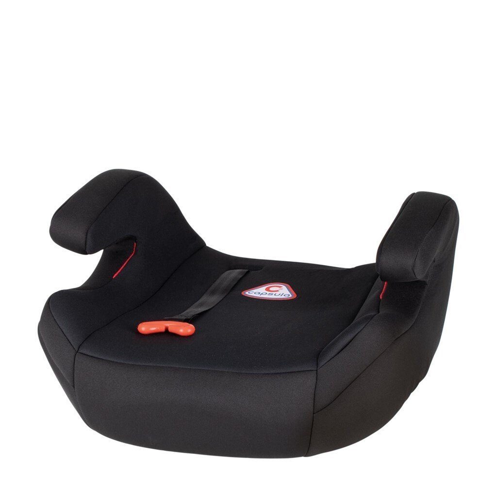 capsula® Autokindersitz Kindersitzerhöhung extra breit Sitzerhöhung mit Gurtführung (15-36k schwarz