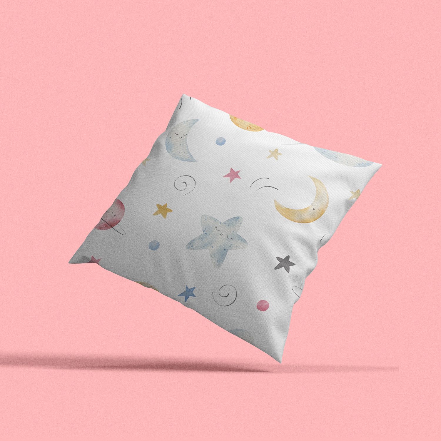 queence Dekokissen Sterne, Kissenhülle mit HD Premium Druck, geruchsneutral, 40x40cm
