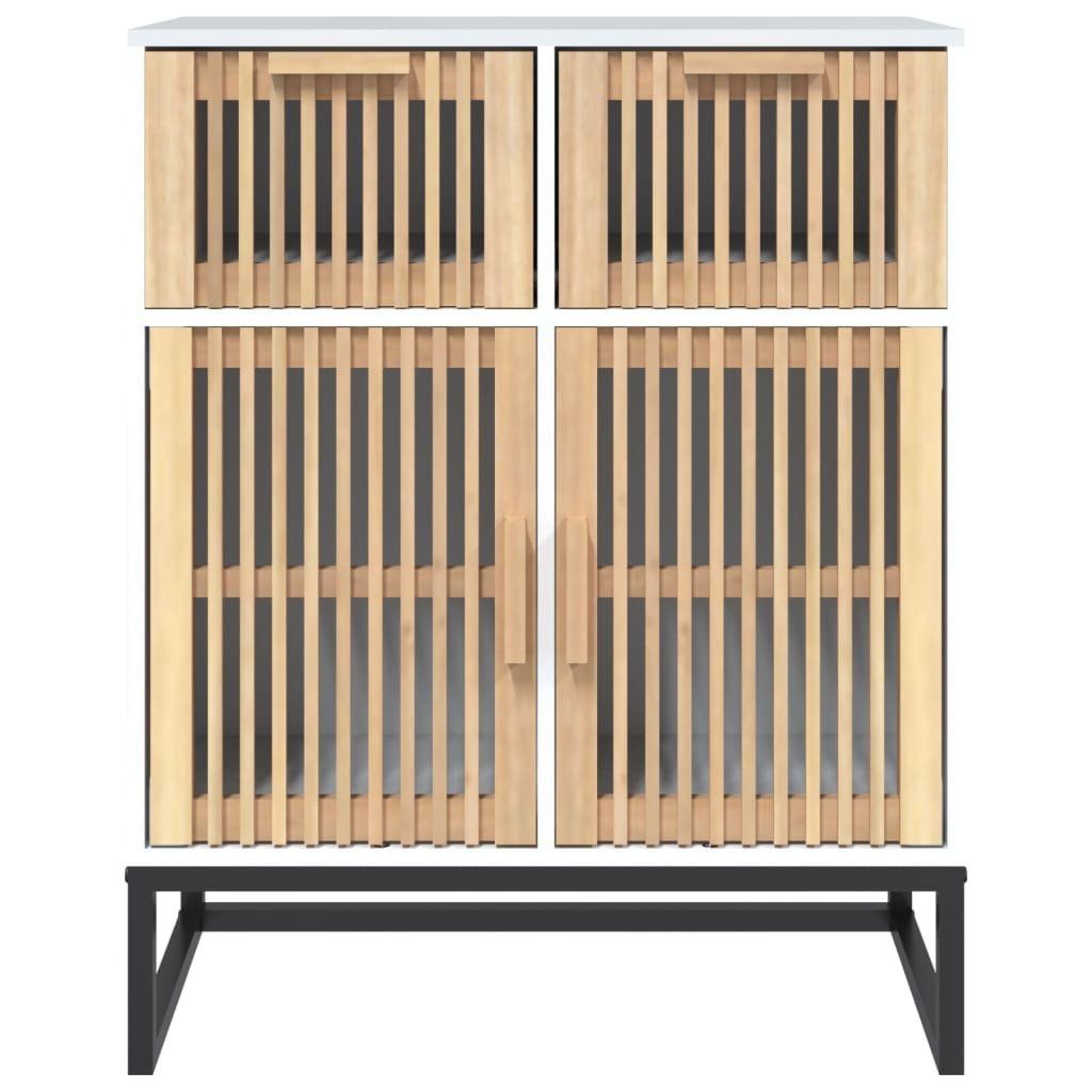 60x30x75 cm Holzwerkstoff Sideboard Weiß vidaXL (1-St) Fächerschrank