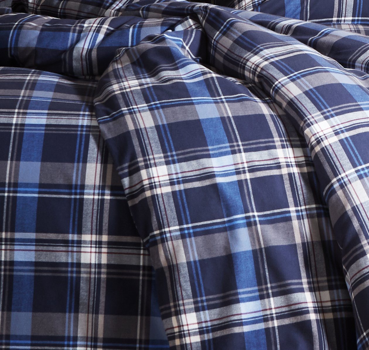 BETTWAESCHE-MIT-STIL Bettwäsche Karo Feinflanell Bettwäsche Aspen, günstig online kaufen