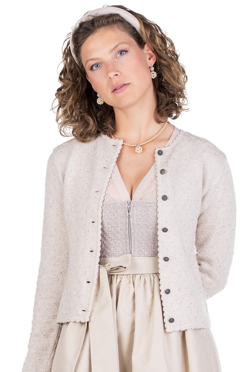 MarJo Trachtenjacke Trachten Strickjacke - TIEFENBACH - beige günstig online kaufen