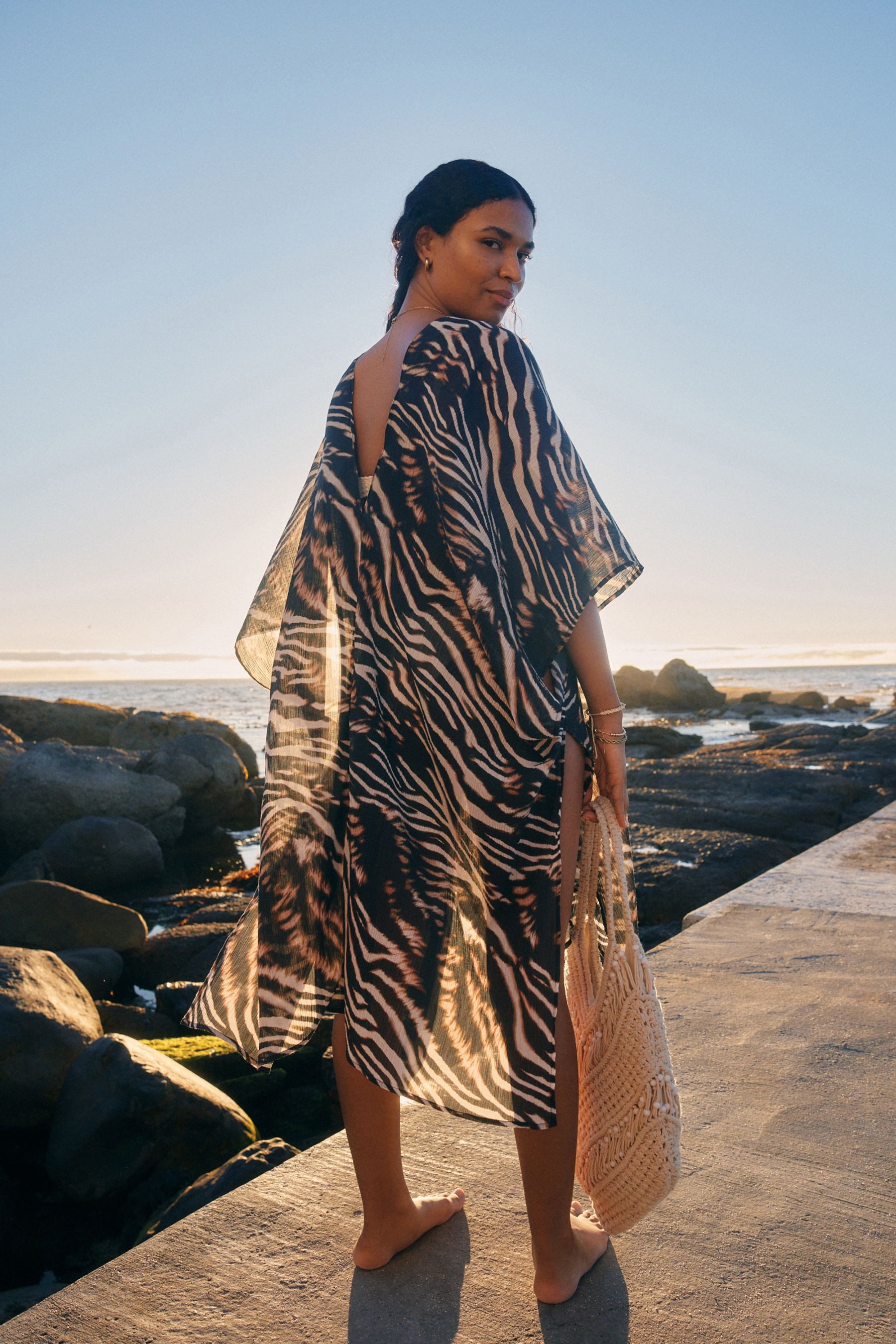 Next Strandkleid Strand-Cover-up aus 100 % Baumwolle mit Struktur (1-tlg) günstig online kaufen