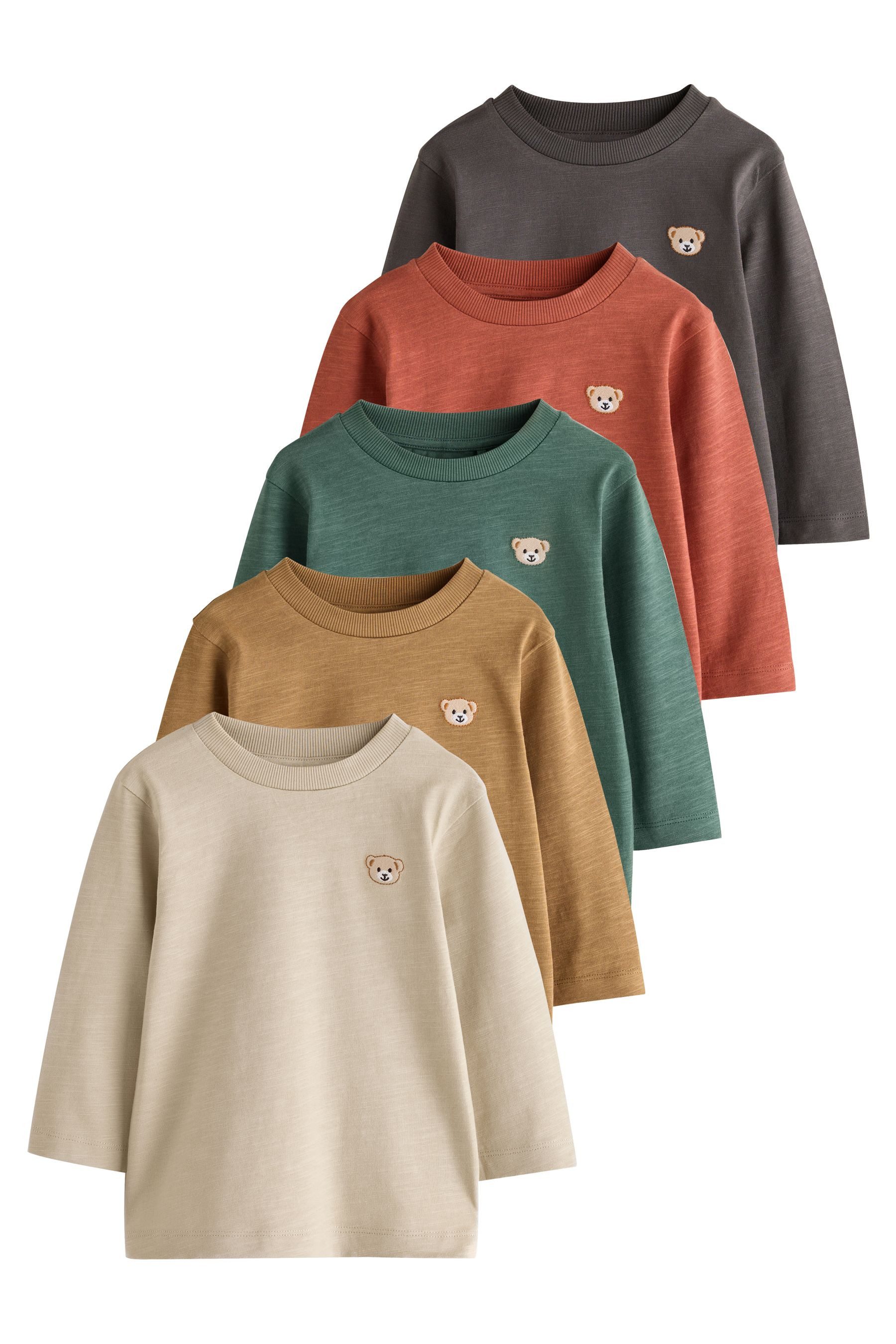 Next Langarmshirt Langarm-Shirts, 5er-Pack (5-tlg)