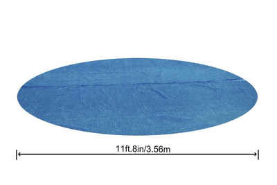 Bestway Pool-Abdeckplane Bestway Flowclear PE-Solarabdeckplane Ø 356 cm, blau, rund (Solarabdeckplane)