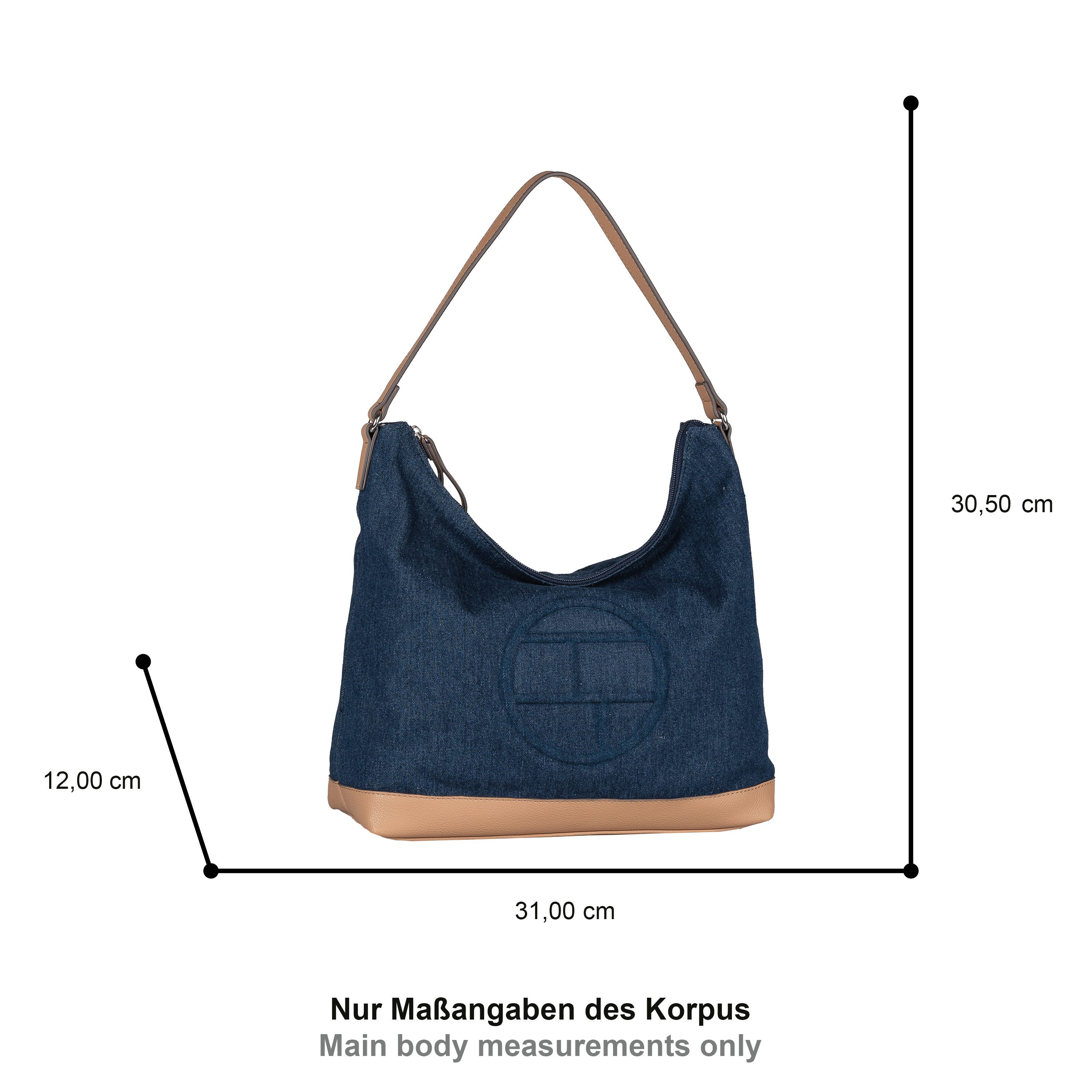 TOM TAILOR Hobo Gilda, Damen Tragetasche, Schultertasche mit großem Tom-Tailor-Logo