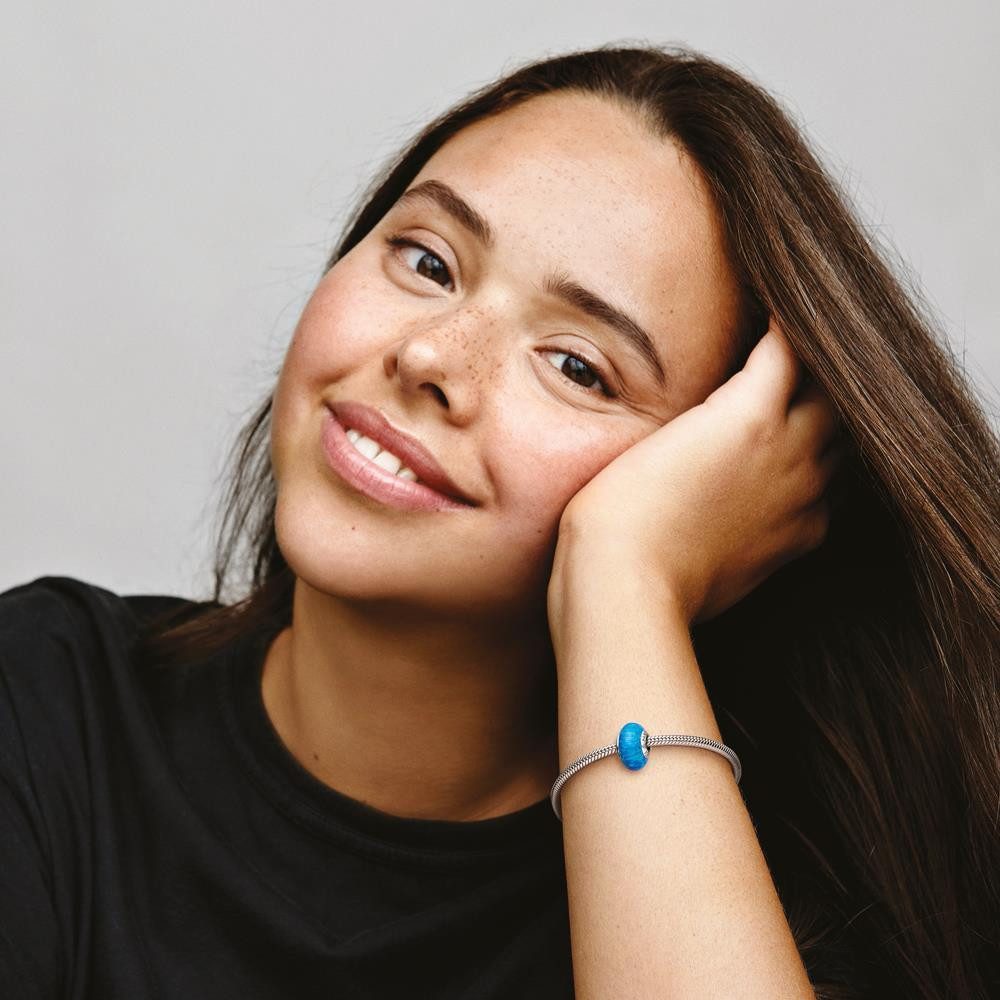Pandora Charm-Einhänger Charm Ozean von PANDORA aus 925er Silber und Opal, synth.