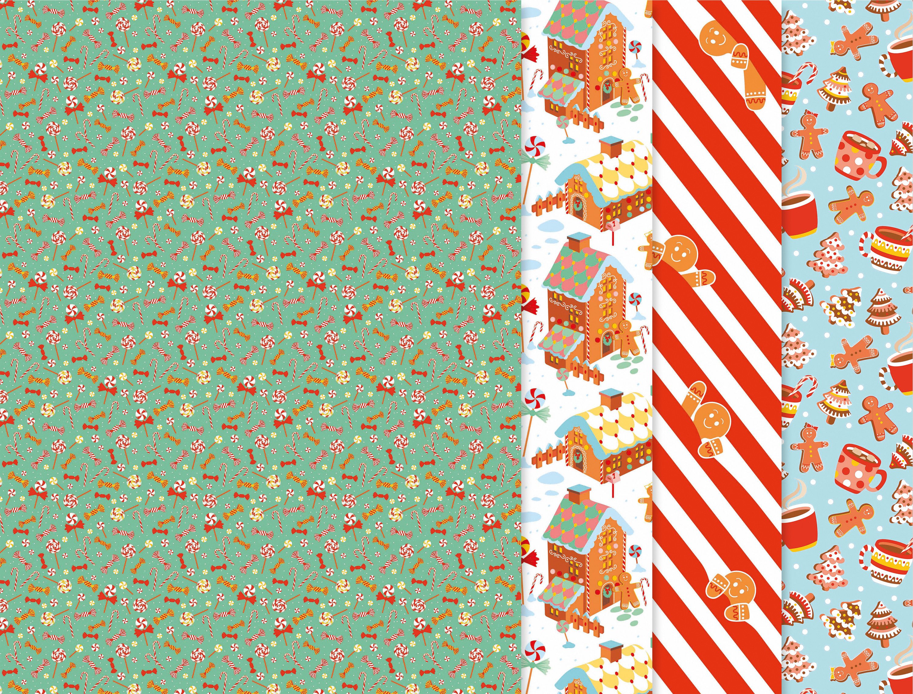 décopatch Motivpapier Weihnachtsbäckerei, 4er Set, 30 x 40 cm