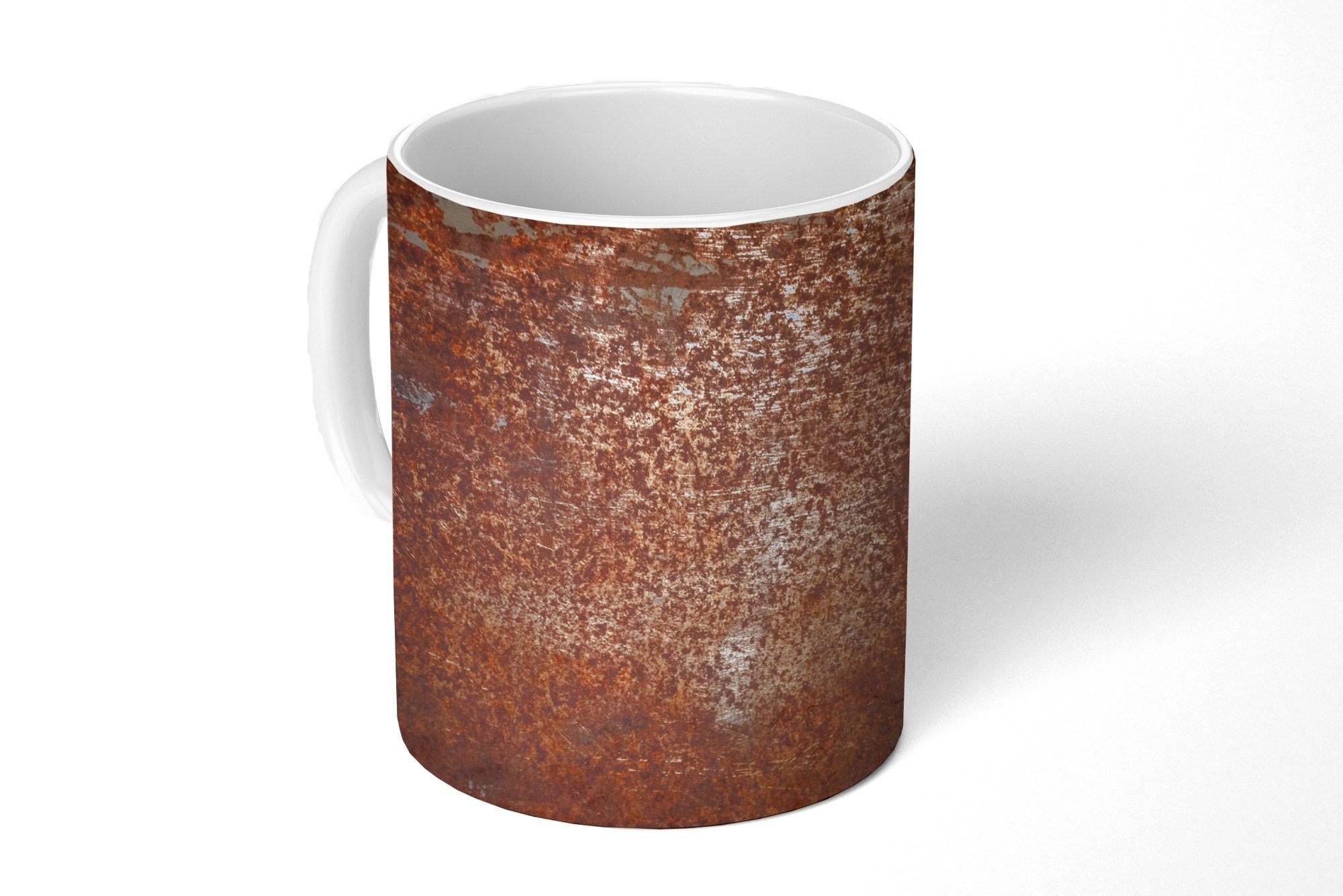 MuchoWow Tasse Stahl - Rost - Bronze - Struktur, Keramik, Kaffeetassen, Teetasse, Becher, Teetasse, Geschenk