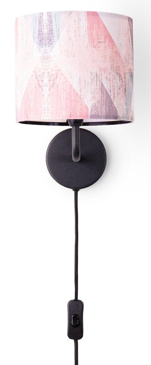 Paco Home Wandleuchte Lampe Leuchtmittel, âˆ…18cm Abstrakt 3m 102, Stecker Wohnzimmer ohne Kabel Flur E14 Mero