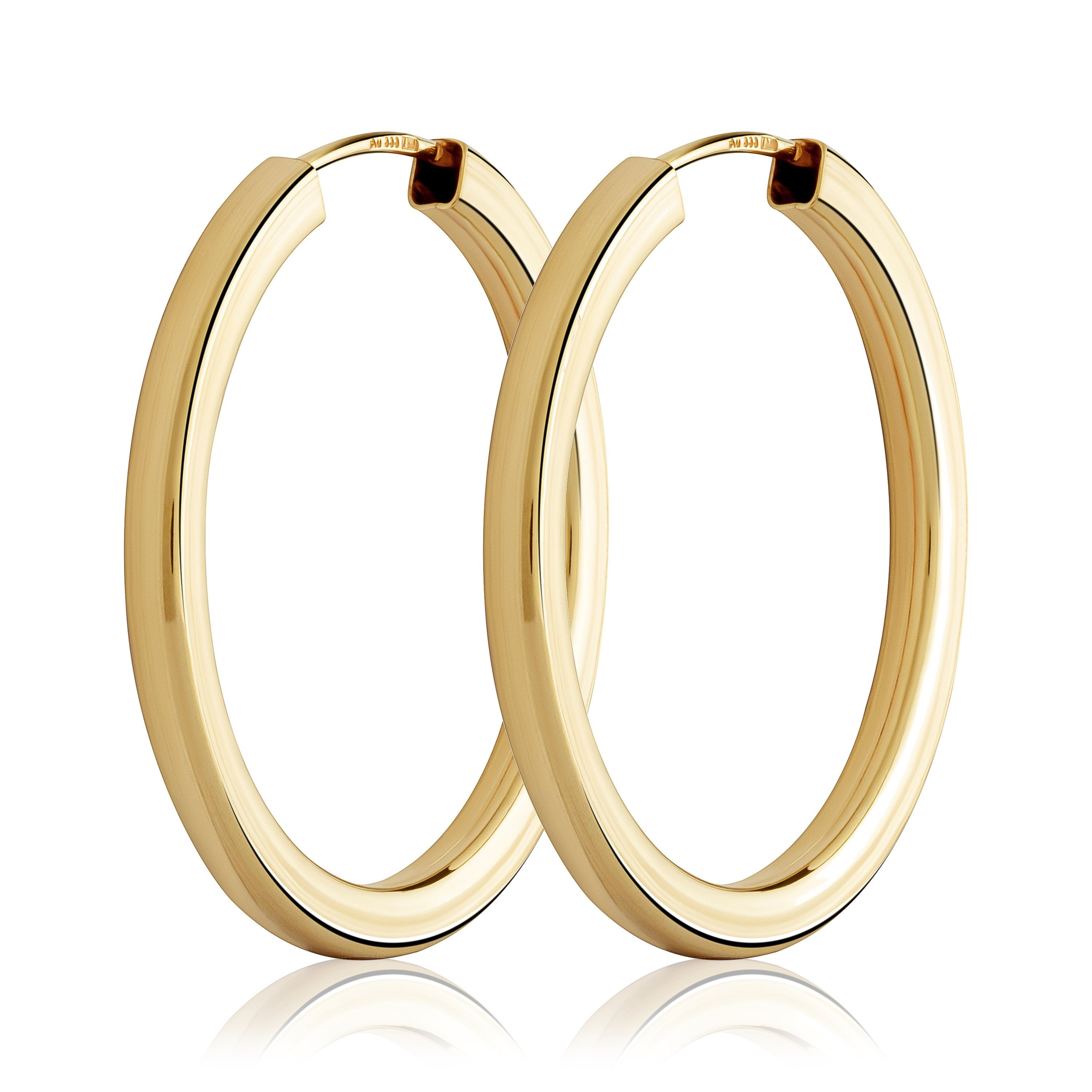 NKlaus Paar Creolen Paar 30mm Creolen 333 Gelbgold 8 Karat gold Ohrrin günstig online kaufen