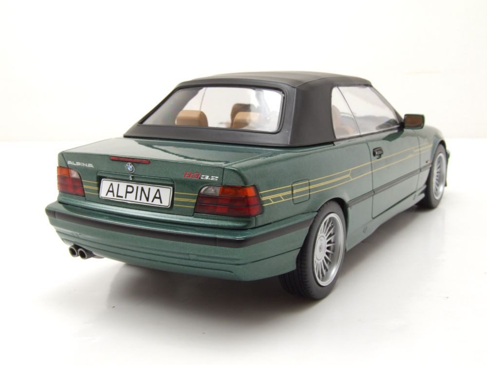 MCG Modellauto BMW Alpina B3 3.2 Cabrio E36 1995 grün metallic, Maßstab 1:18