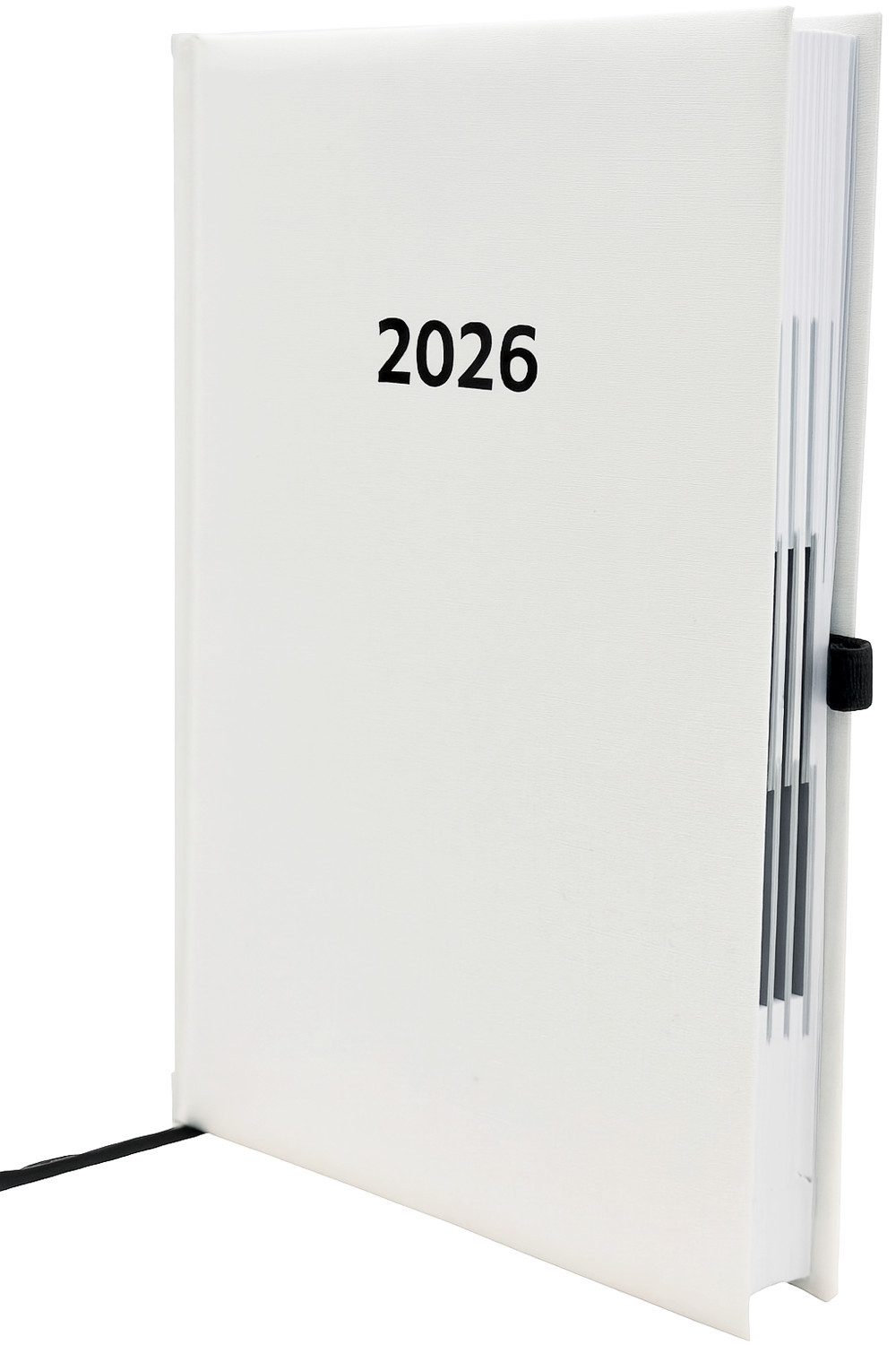 ADINA Buchkalender 2026 ADINA Buchkalender Chefplaner A5 weiss-metallic 1 Tag 1 Seite