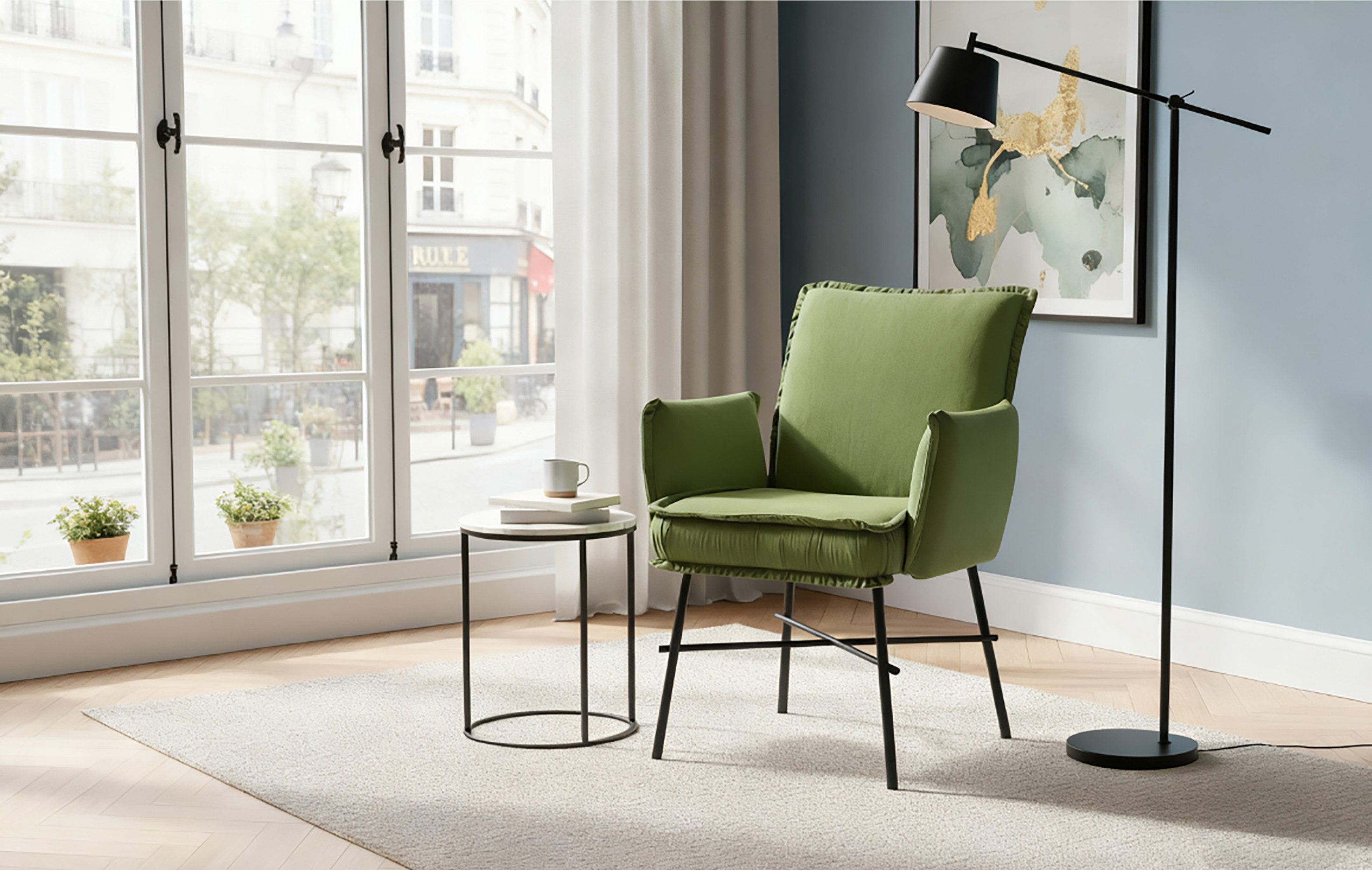 B&D home Polsterstuhl JÜRGEN (1 St), gepolstert, Federkernbox, Armlehnen, s günstig online kaufen