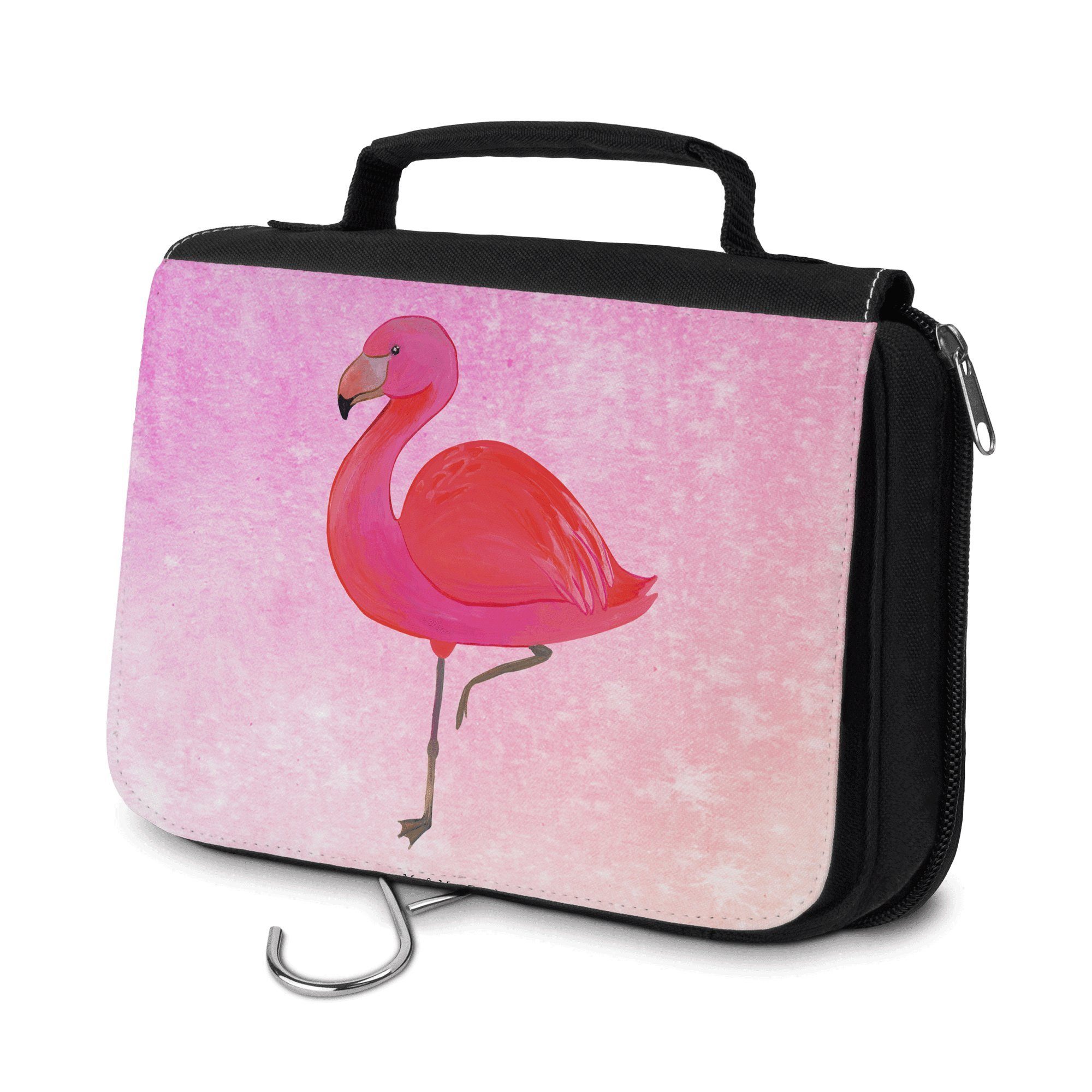 Mr. & Mrs. Panda Kulturbeutel Flamingo classic - Aquarell Pink - Geschenk, Schminktasche, Organizer (1-tlg)