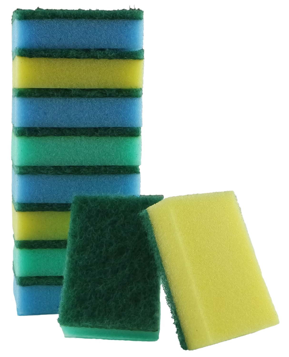 Jean Products Reinigungsschwamm 10 Stück Schwamm Elina CLEAN 80 x 55 x 23 mm, Küchenschwamm Haushaltsschwamm Topfschwamm Spülschwamm