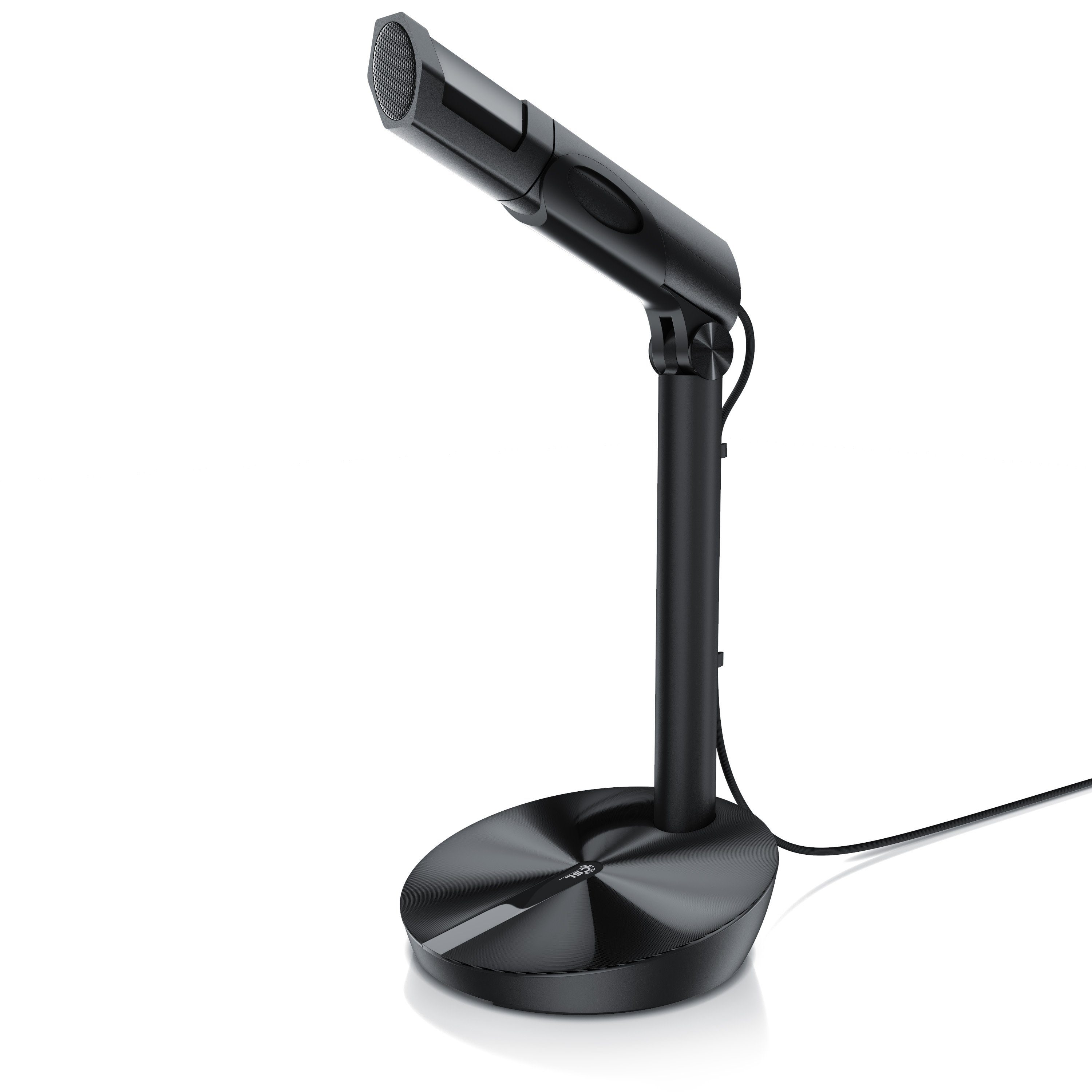 CSL Streaming-Mikrofon USB Desktop Mikro mit Windschutz RMP 800 Tischmikrofon / Standmikrofon (1-tlg), für Podcast, Streaming, Videocalls und Gaming, Plug and Play