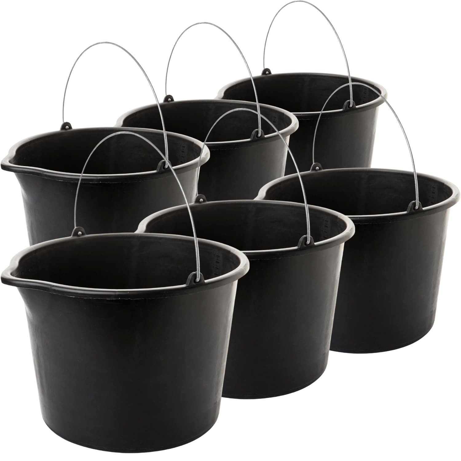 Centi Ведро для очистки Baueimer Set mit Metallbügel wetterfest robust, (6er-Set)