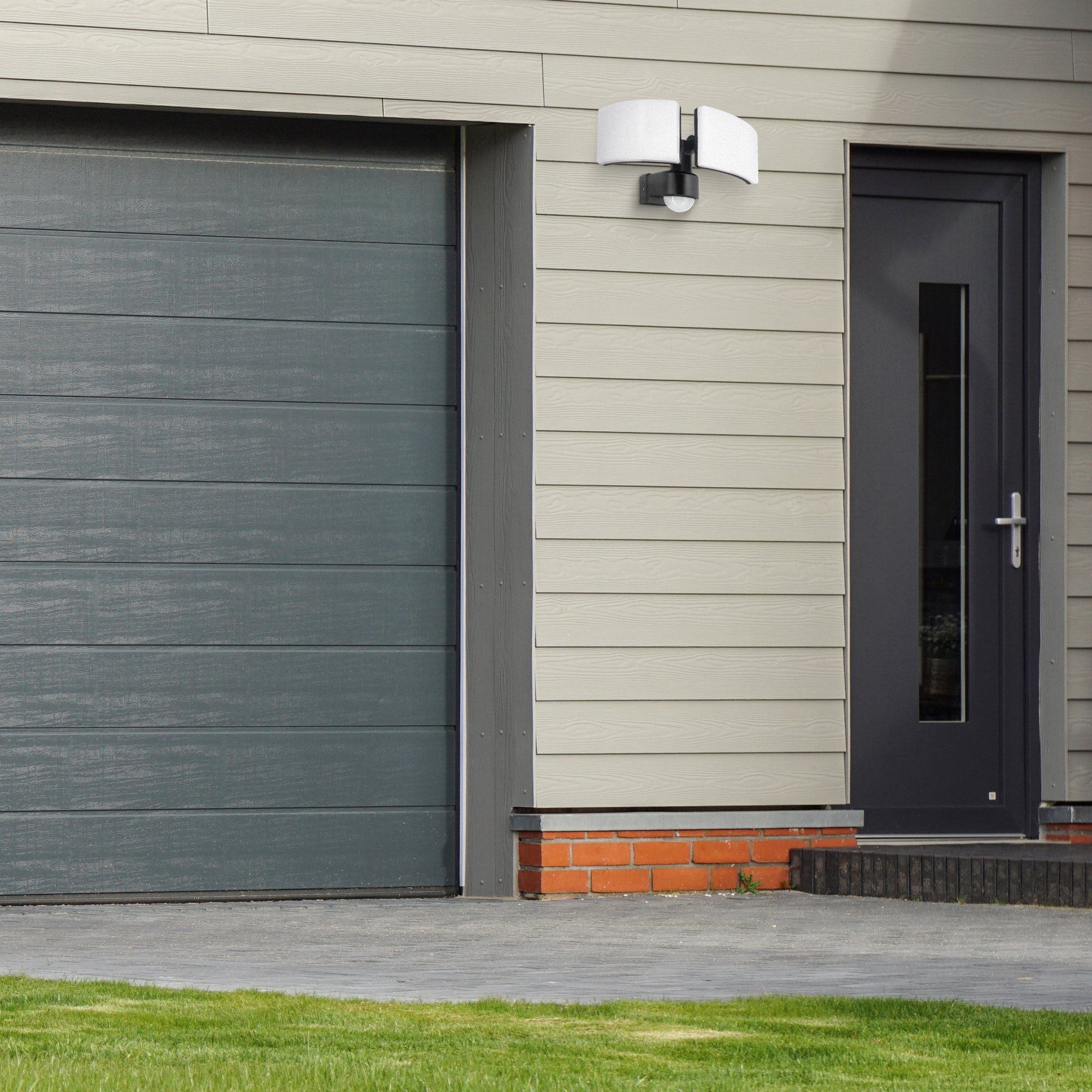 SSC-LUXon LED Aufbaustrahler NORSU LED Wandstrahler Bewegungsmelder IP65 sc günstig online kaufen