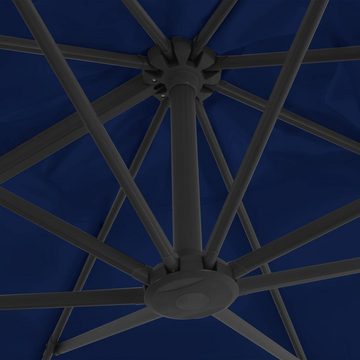 furnicato Sonnenschirm Ampelschirm mit Aluminium-Mast 3x3 cm Azurblau