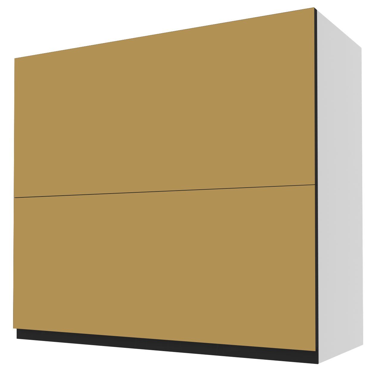 Feldmann-Wohnen Faltlifthängeschrank Velden 80cm gold Ausführung grifflos super Korpusfarbe wählbar Hochfaltklappe & matt Front