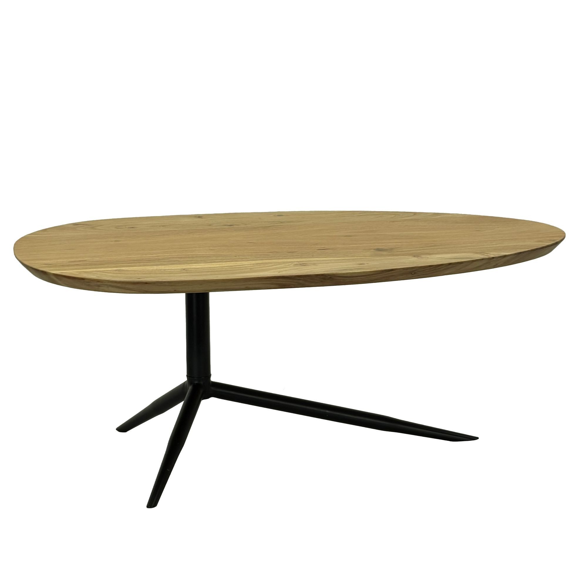 Wohnling Couchtisch Couchtisch Akazie Massivholz 87x50 cm Sofatisch mit Metallgestell (Eleganter Materialmix aus Holz und Metall), Handgefertigt im modernen Stil