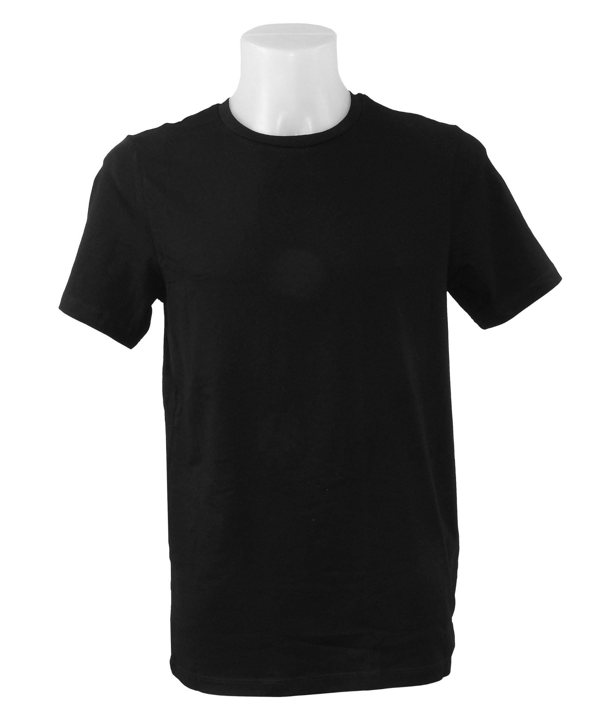 BIO Rundhals Doppelpack Basic Shirt Herren Pack 2er PRODUKT Kurzarm Baumwolle T-Shirt schwarz