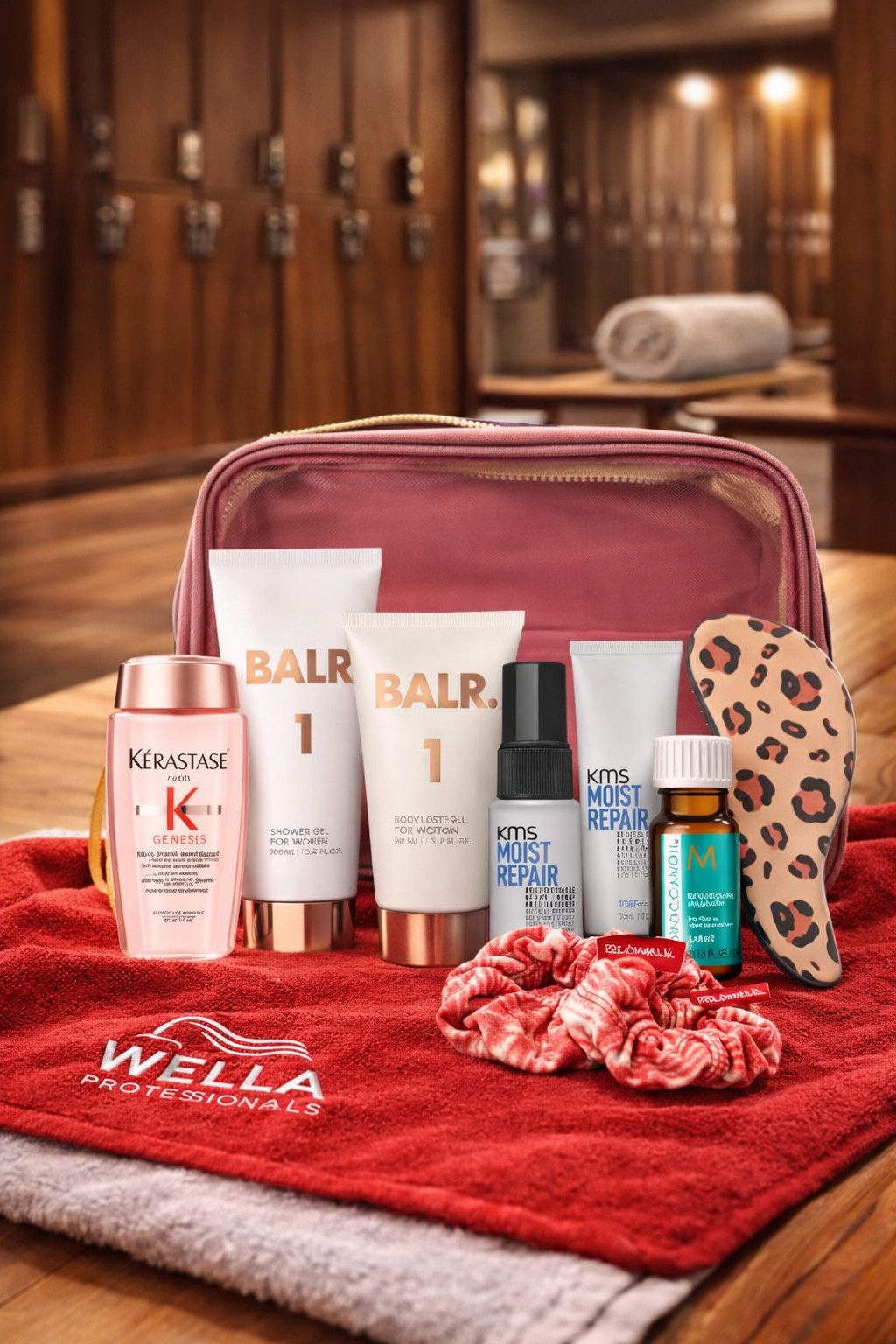 HairGecko Haarpflege-Set Luxury Gym Beauty Essentials für Damen, 10-tlg., Perfektes Allrounder-Set für Gym, Reisen & Alltag