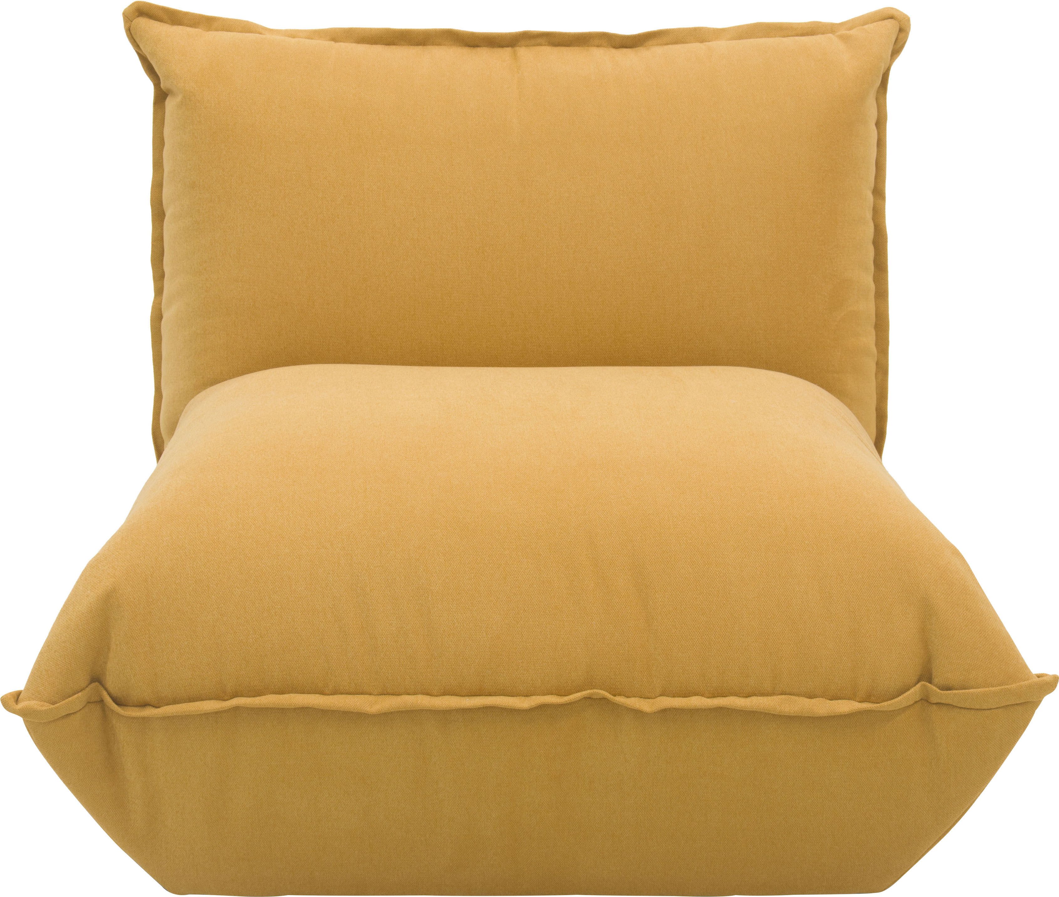 DOMO collection Sessel Nantes Loungesessel, Wohlfühlsessel, hochwertig gepolstert mit Federkern, Struktur weich, mango