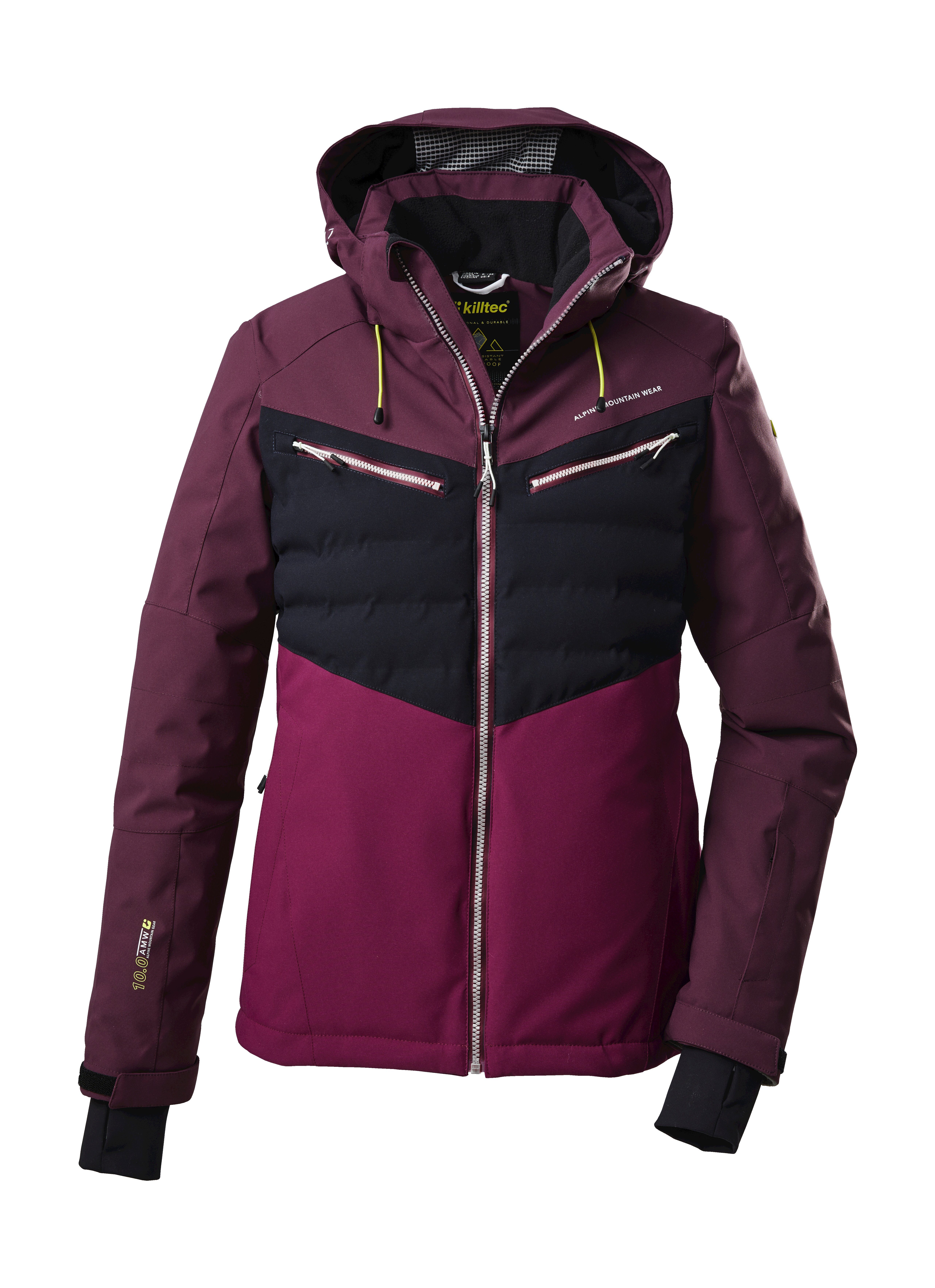 Killtec Skijacke KSW 19 WMN SKI JCKT Moderne Skijacke, wasserdicht, atmungsaktiv, abnehmbare Kapuze