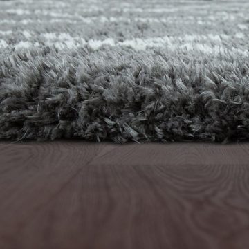 Hochflor-Teppich Maghreb 075, Paco Home, rechteckig, Höhe: 54 mm, Rauten Muster, Scandi Design, weich und flauschig