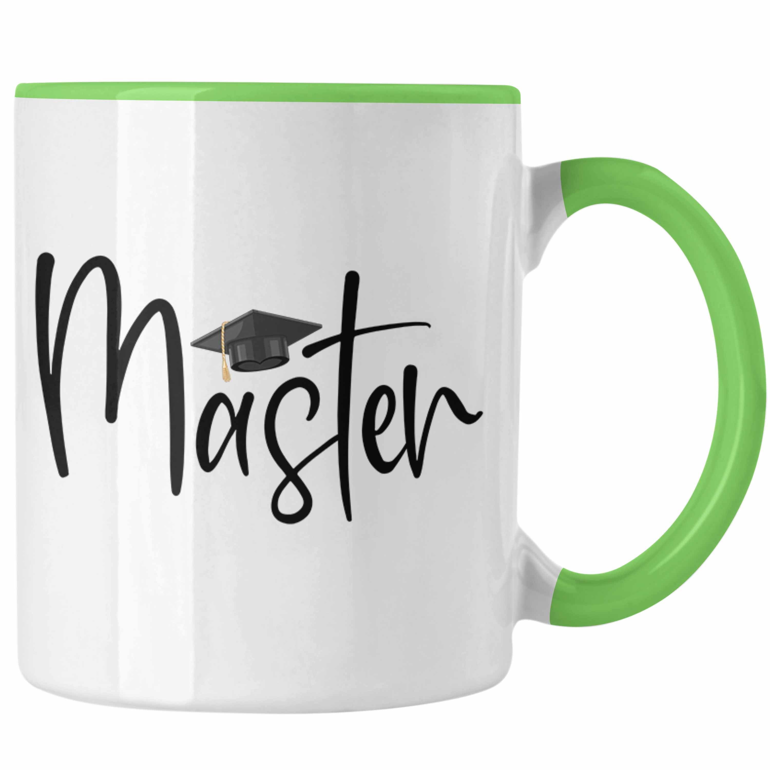 Trendation Tasse Trendation - Master Abschluss Geschenk Tasse Bestanden Studium Prüfung Graduation Grün