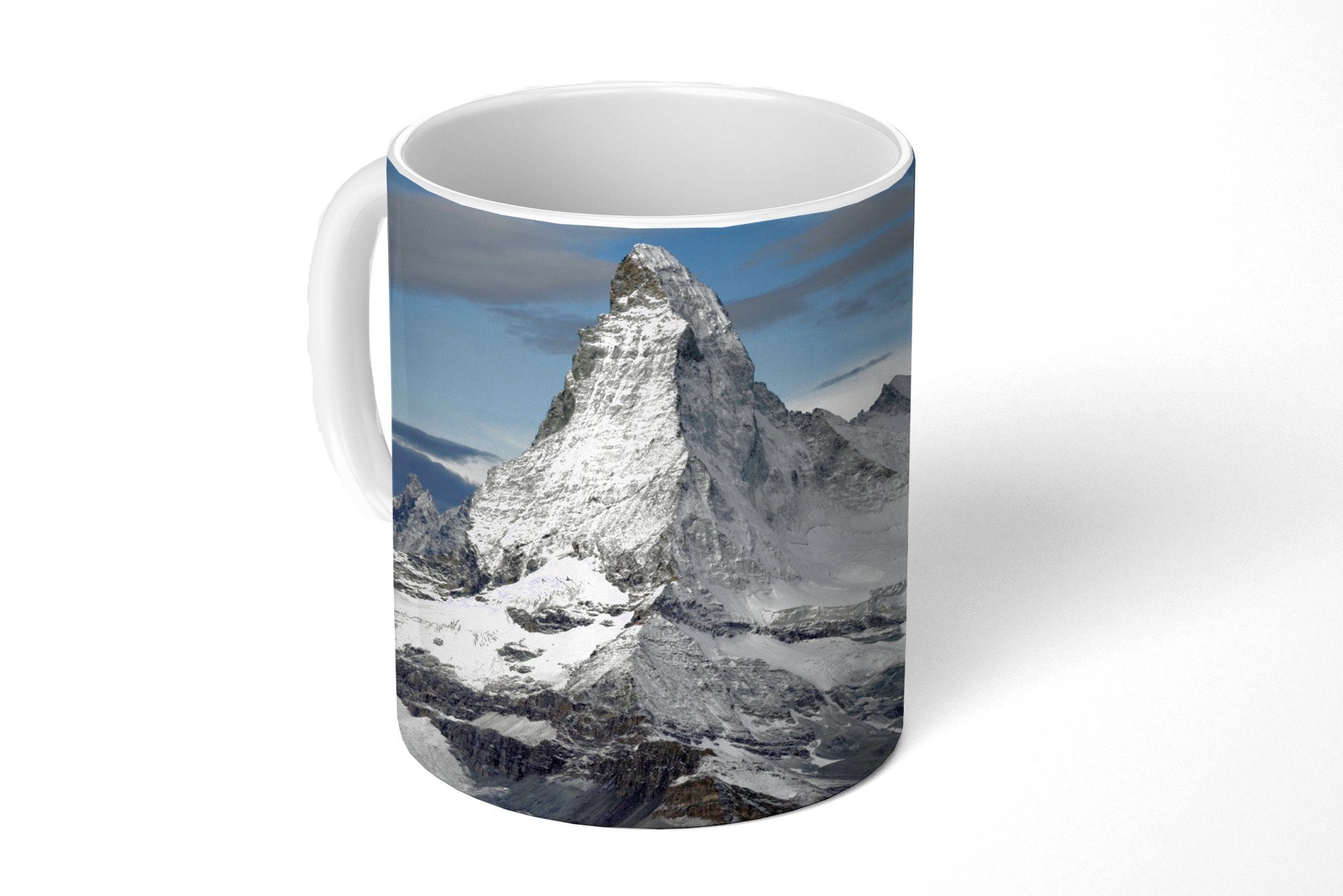 MuchoWow Tasse Wolken über Kaffeetassen, der in Teetasse, Teetasse, dem Matterhorn Schweiz, Geschenk Keramik, Becher