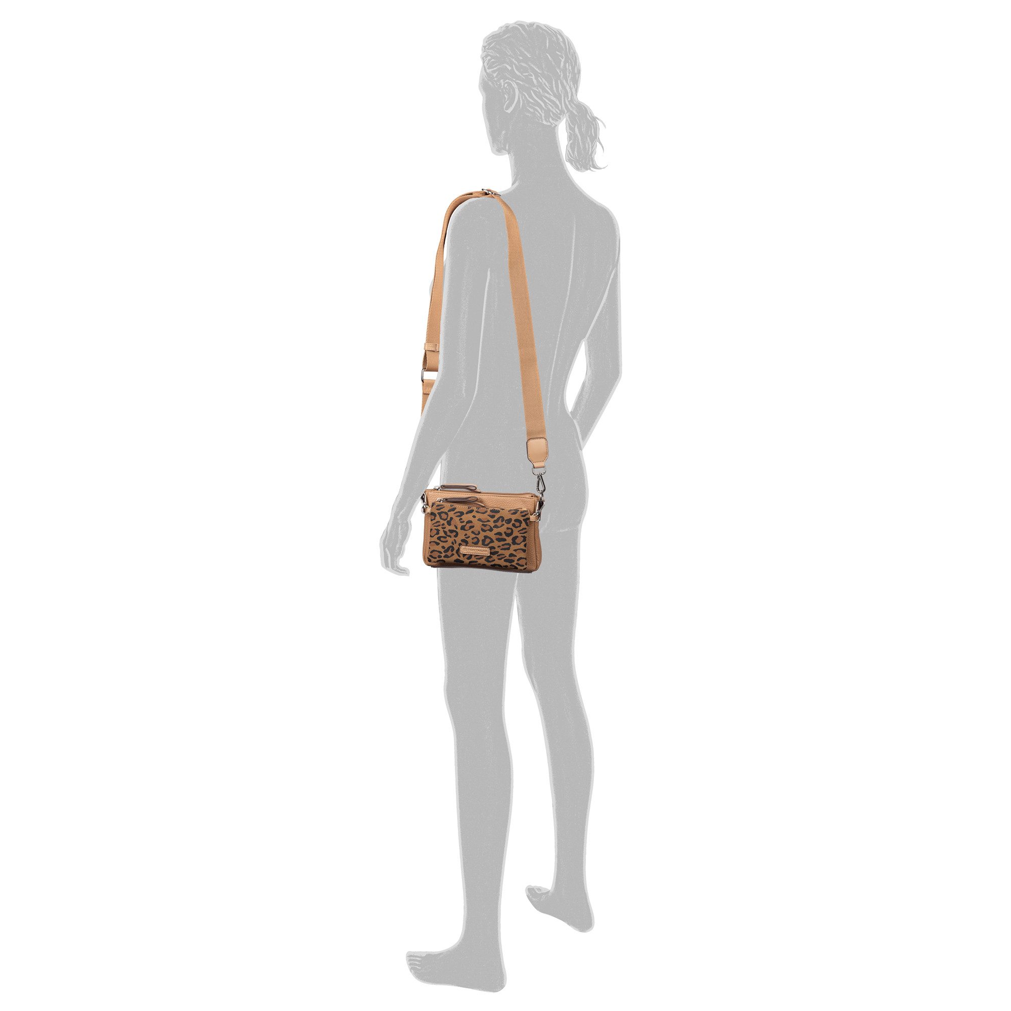 TOM TAILOR Umhängetasche Jamila (Set, Abnehmbare Vortasche wird mit Schultergurt zur kleinen Umhängetasche), Damen Umhängetasche, 2-in-1 Tasche mit Vortasche