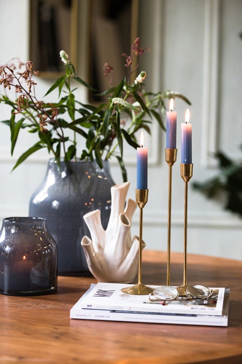 Light & Living Lampenschirm Kerzenständer SERLA, Gelb, Ø 7,5 cm