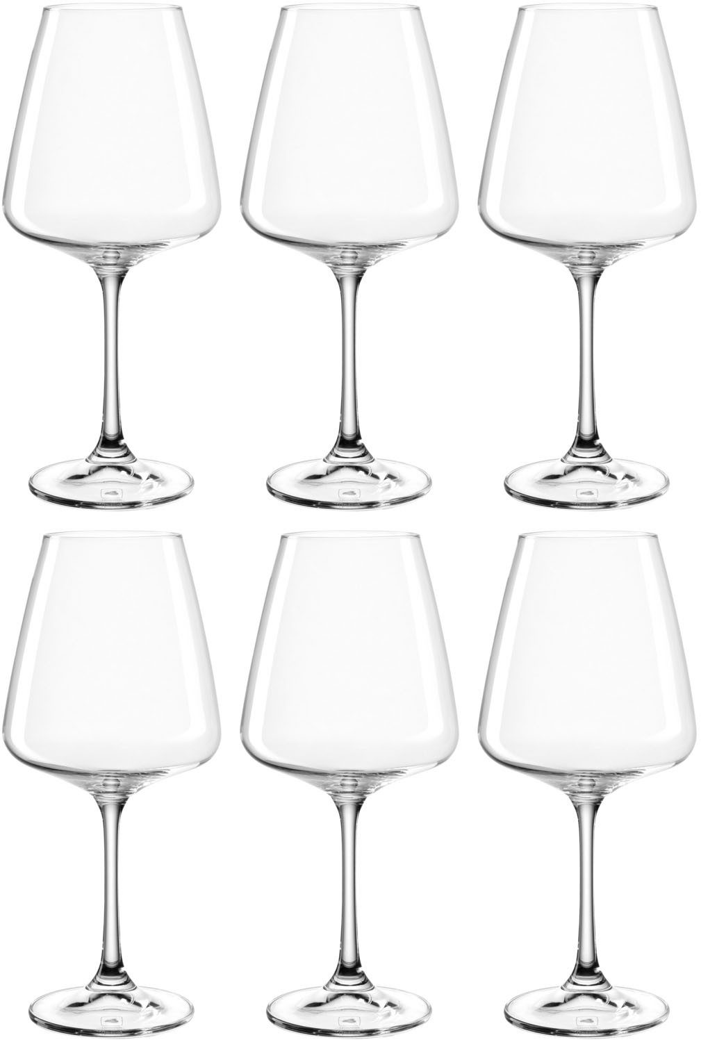 LEONARDO Weinglas Weißweinglas PALADINO, 540 ml, 6er-Set, 6-tlg., Kristallglas, Kelchglas, spülmaschinengeeignet