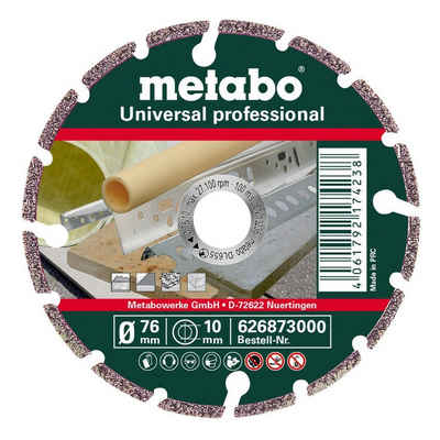 metabo Trennscheibe, Ø 76 mm, Diamant 76 x 10 mm Universal professional