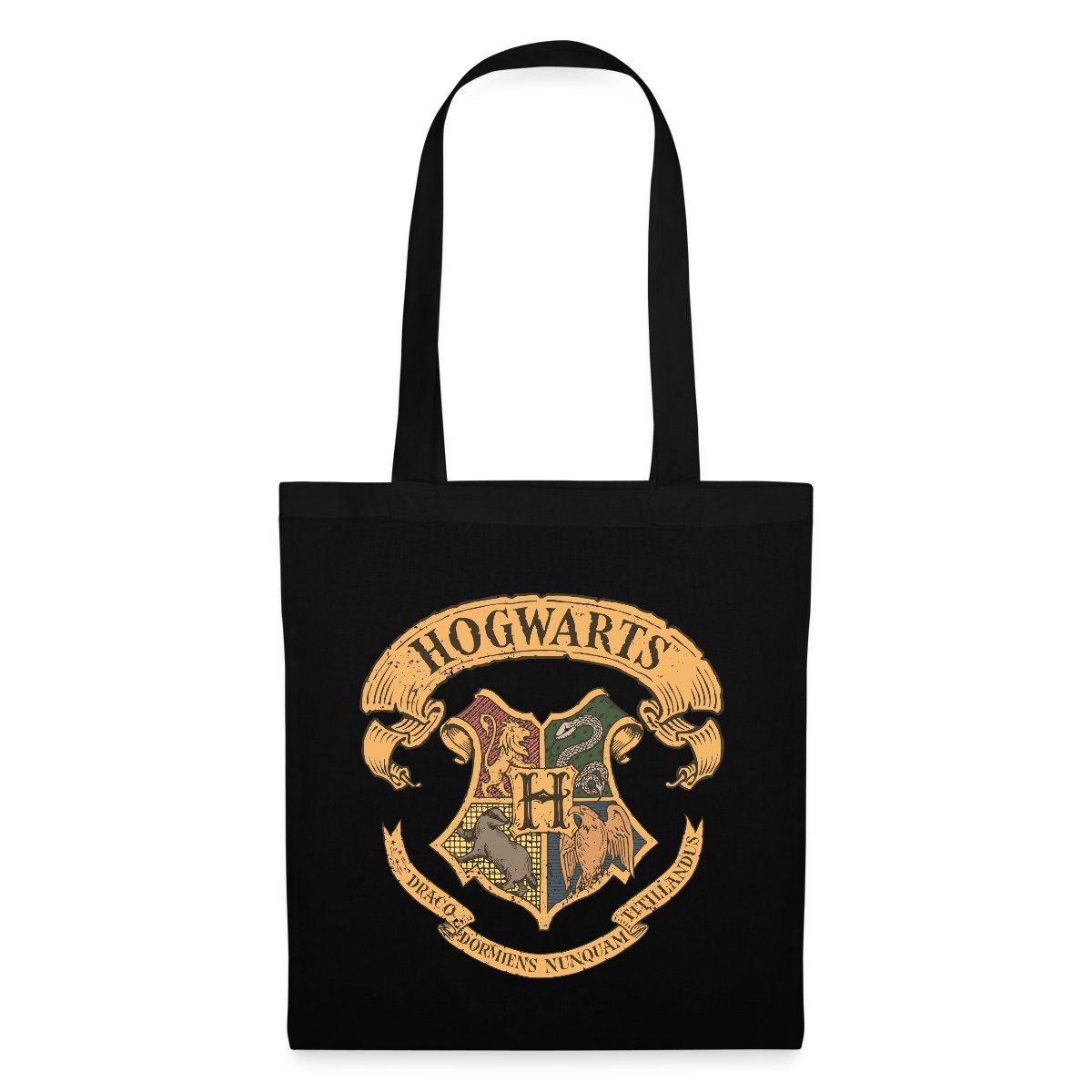 Spreadshirt Henkeltasche Harry Potter Hogwarts Wappen Stoffbeutel (1-tlg)