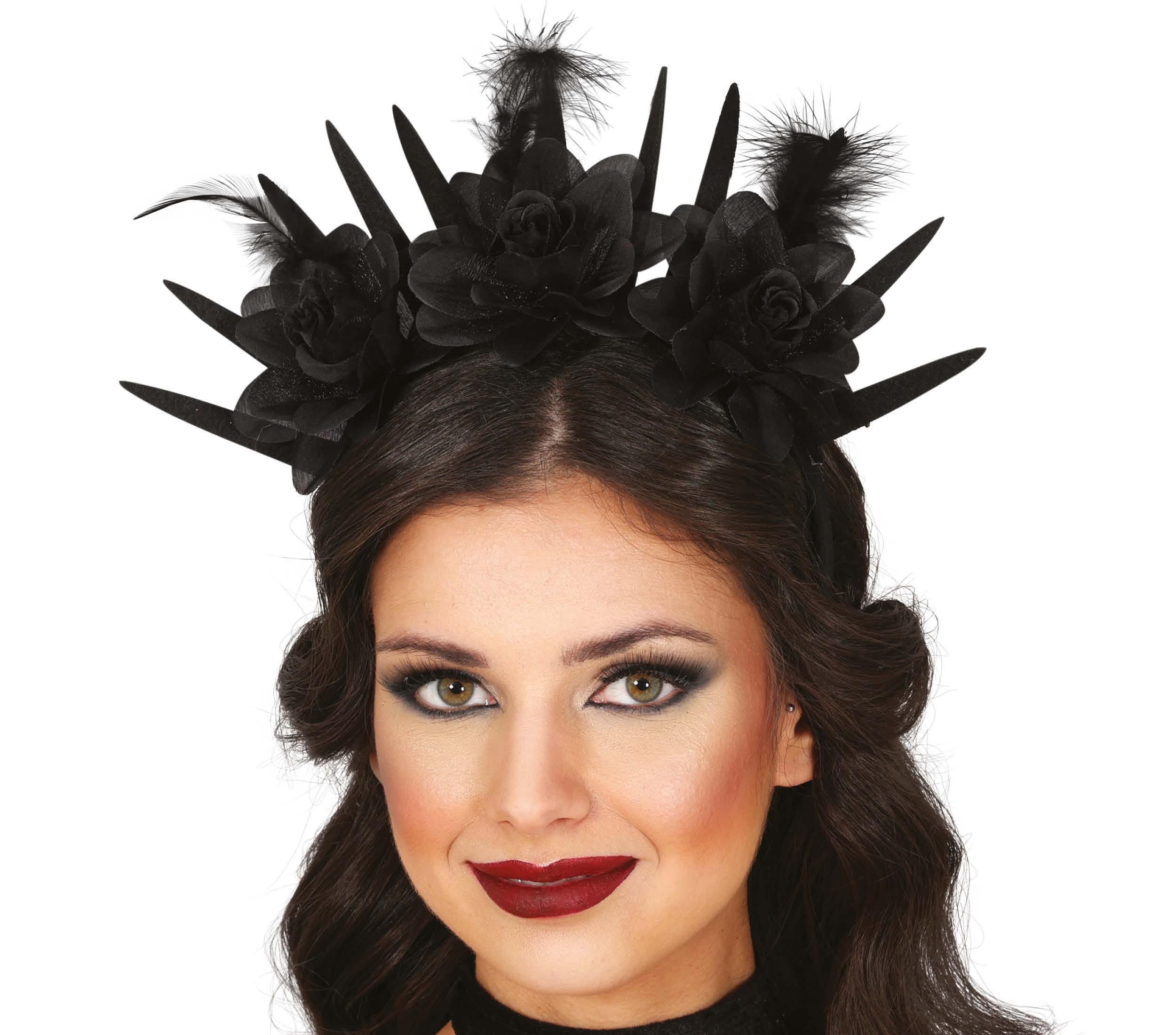 Fiestas Guirca Kostüm, Prinzessin Königin Halloween Haarreif Mittelalter Blumen Kopfschmuck
