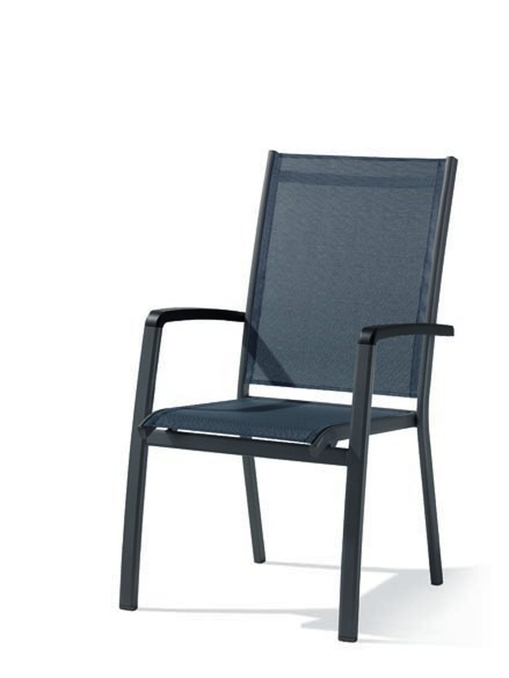 Stapelstuhl in anthrazit, Kunstfasergewebe - 68x98x59cm (BxHxT)