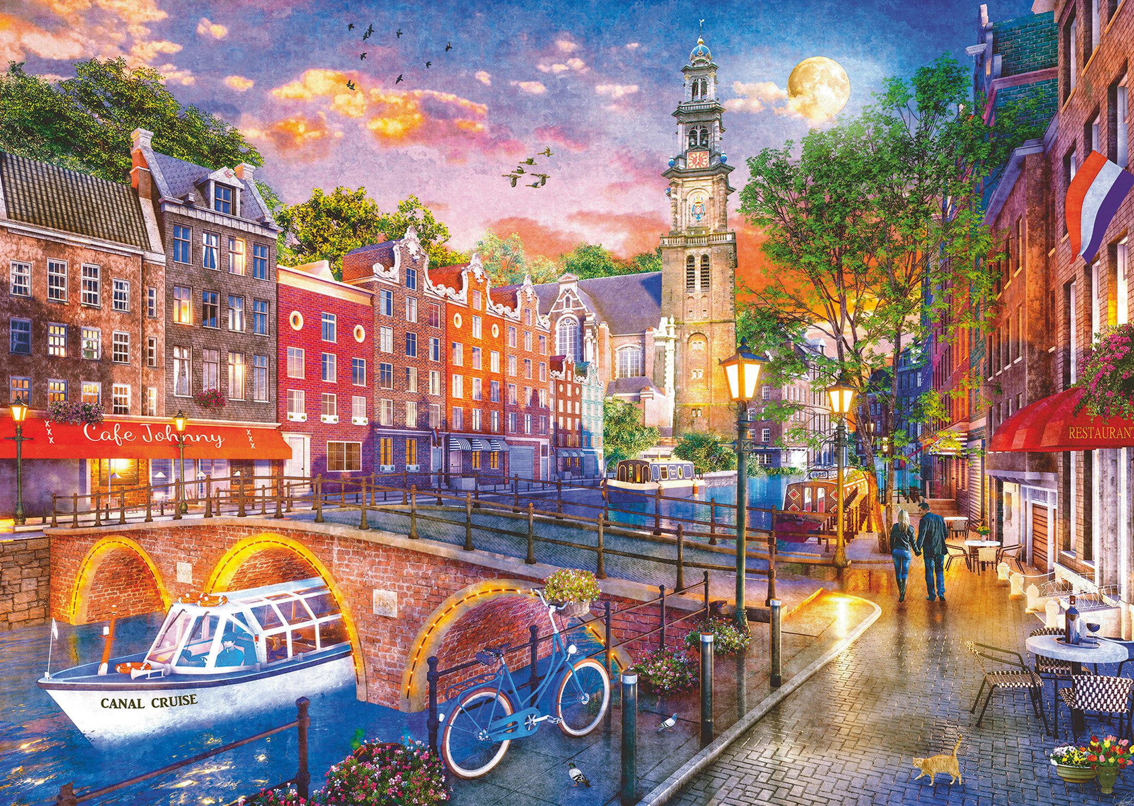 Ravensburger Puzzle Sonnenuntergang Amsterdam 1000p, 1000 günstig online kaufen