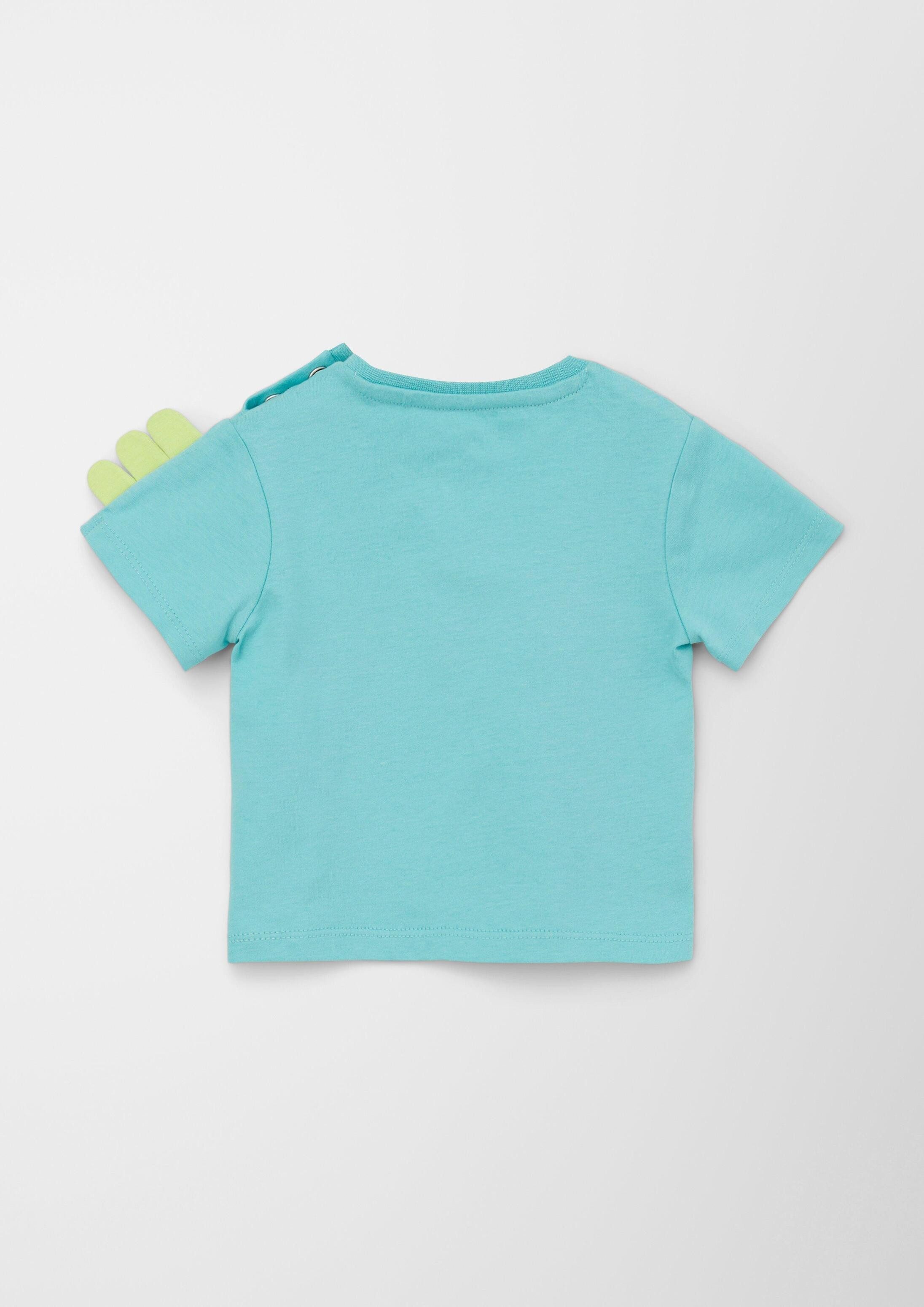 s.Oliver Kurzarmshirt T-Shirt T-Shirt mit Zacken-Applikation
