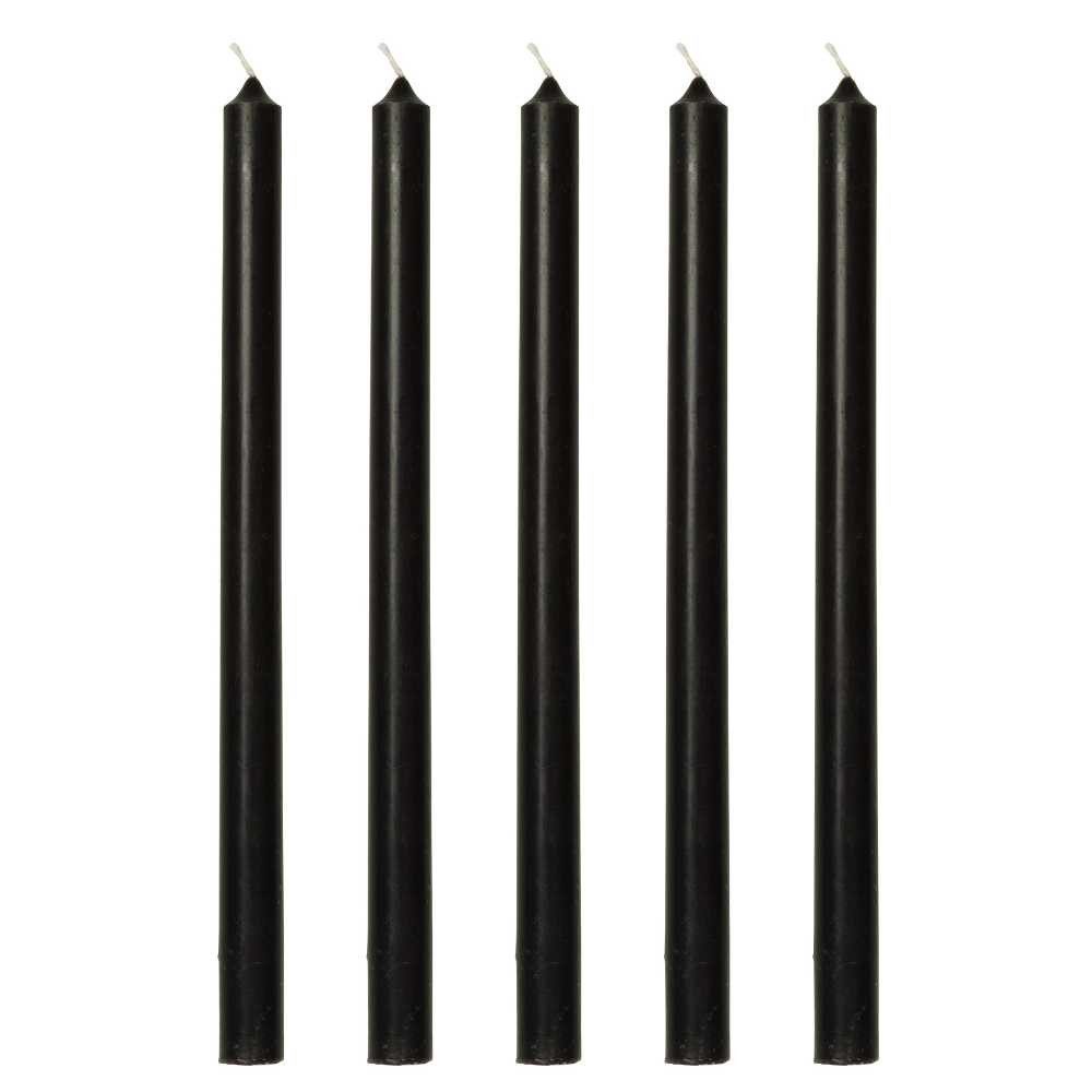 Ib Laursen Kerzenhalter IB Laursen DÜNNE Kerze SCHWARZ Ø 1,3 cm Länge 20 cm 5er Set
