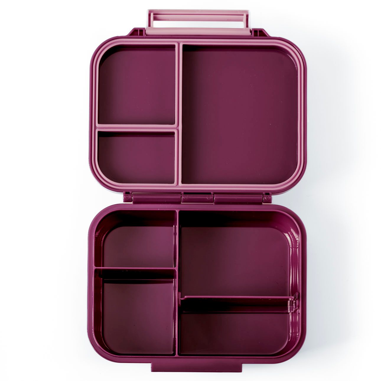 LEKKABOX Lunchbox Mini Kinder Bentobox, 3 Fächer - Brotdose Vesperdose Brotbüchse, Für feuchte Lebensmittel auslaufsicher, inkl. extra Trenner
