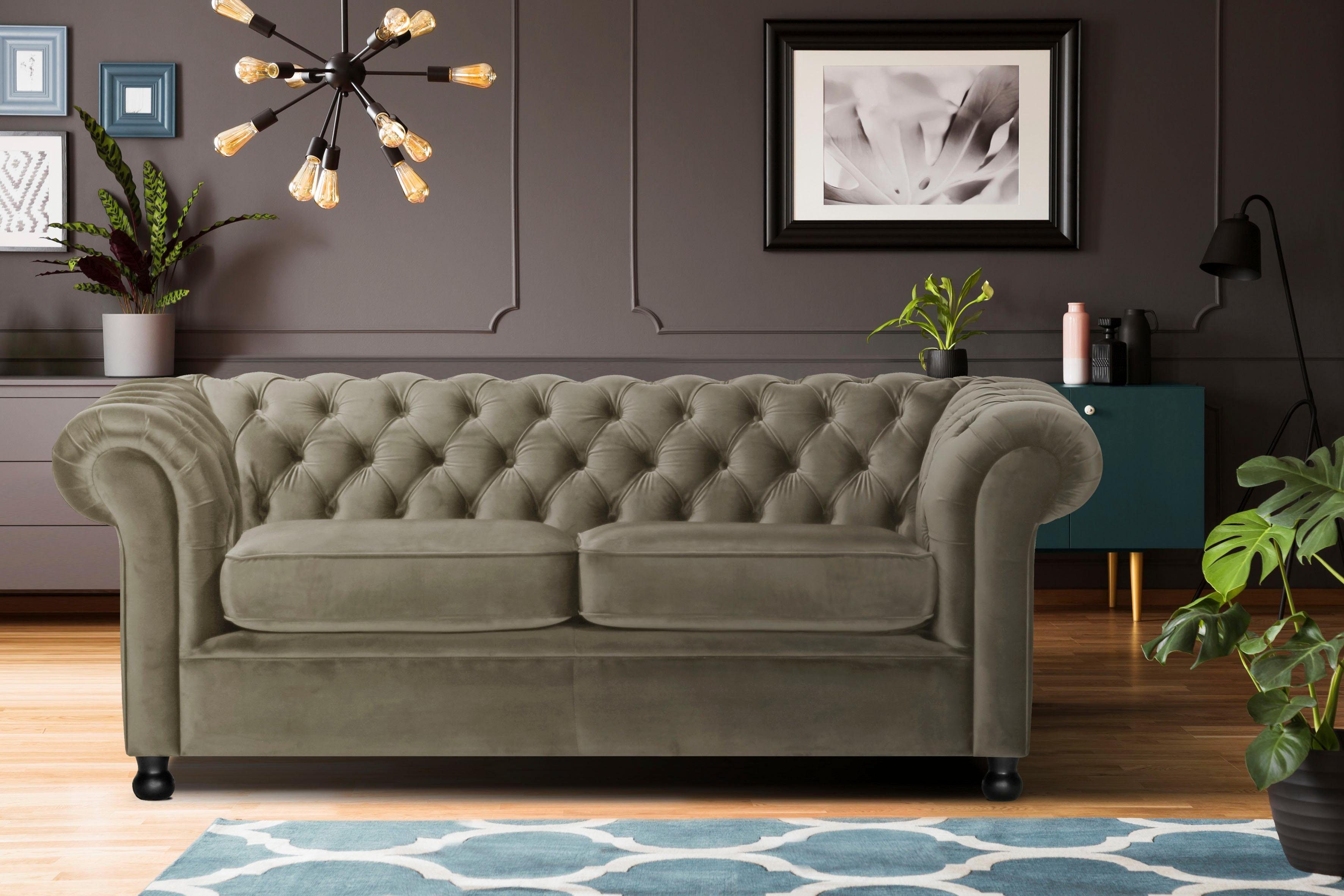 Home affaire Chesterfield-Sofa Chesterfield Home 3-Sitzer günstig online kaufen